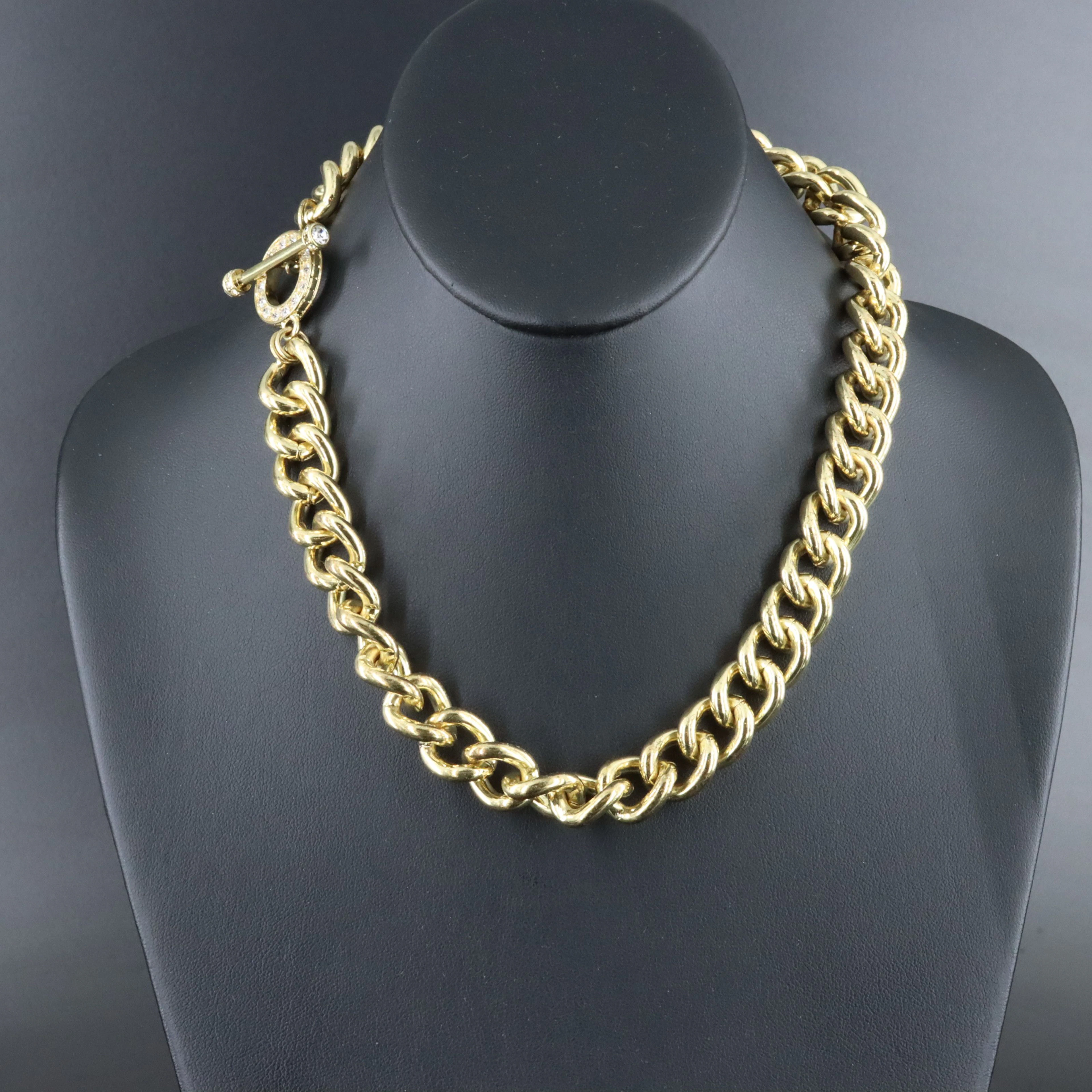 Heidi Daus Toggle Necklace with Crystal Accents