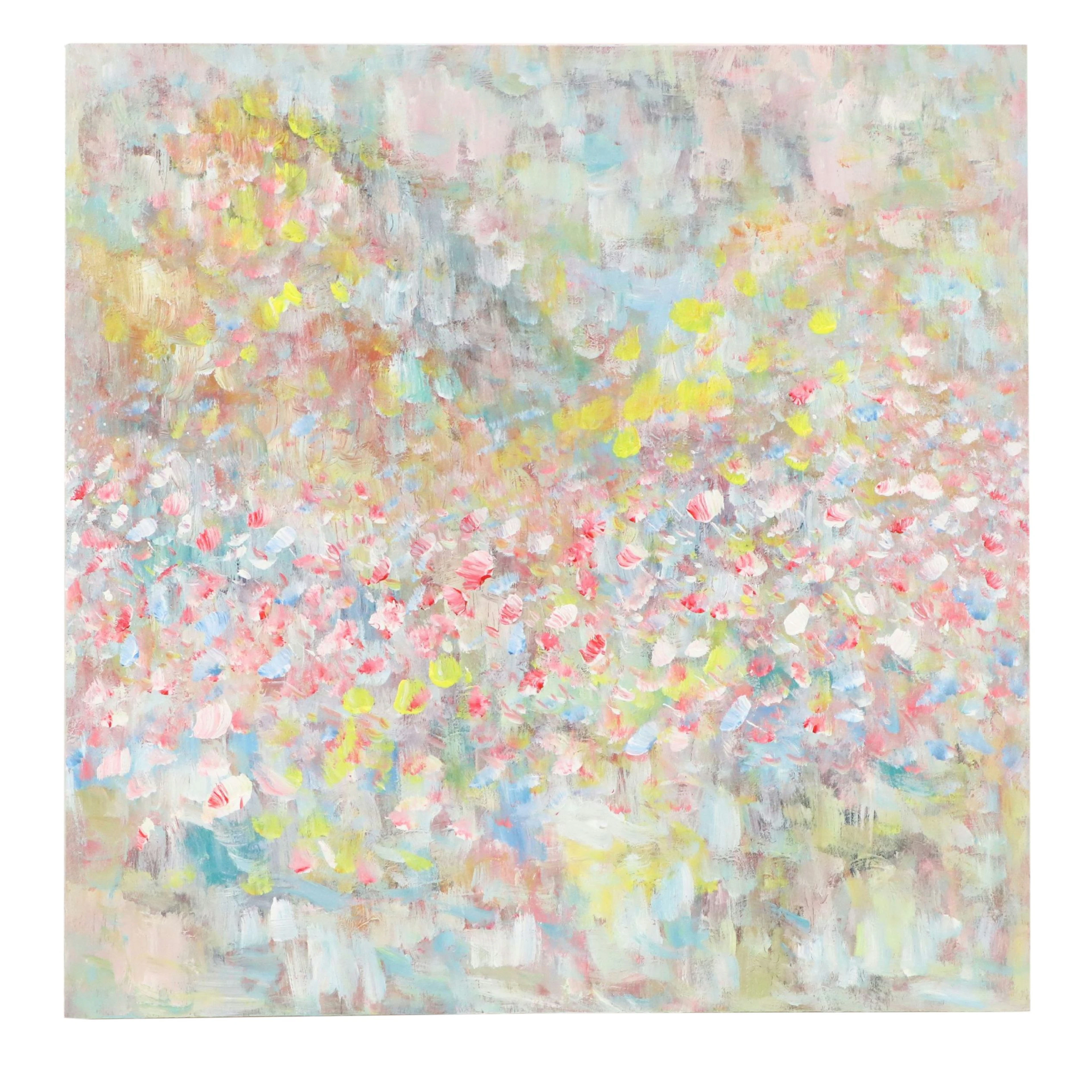 Saul Gefen Abstract Acrylic Painting "Morning Glow," 2026