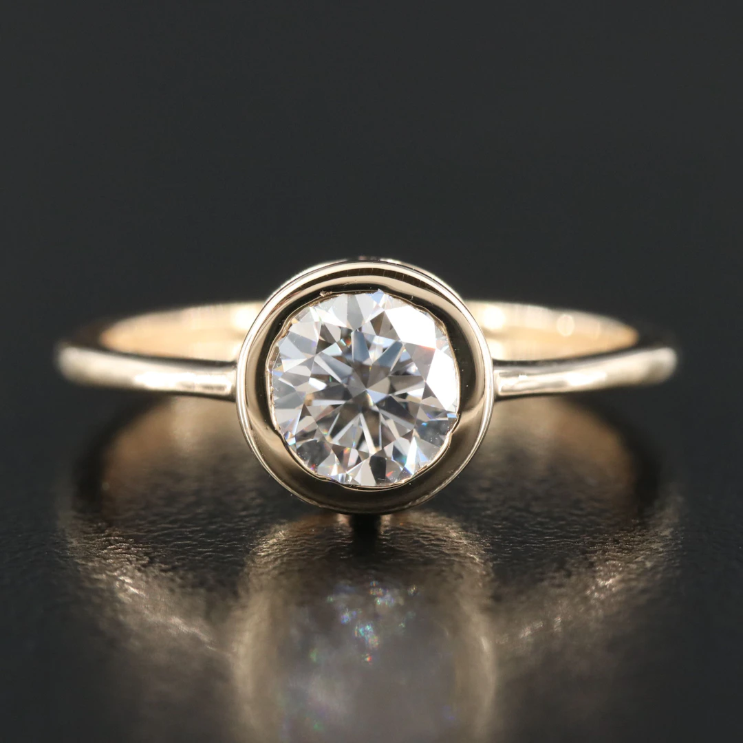 14K 1.25 CT Lab Grown Diamond Solitaire Ring with IGI Report