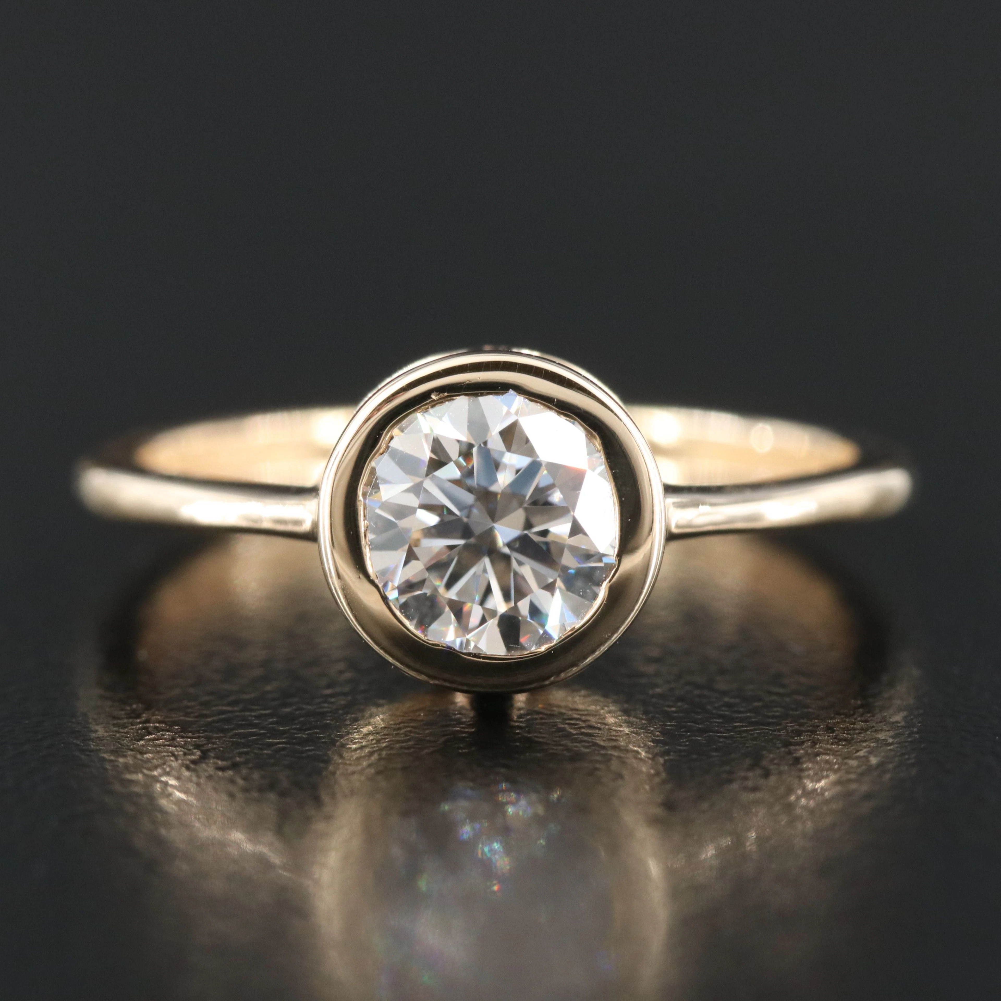 14K 1.25 CT Lab Grown Diamond Solitaire Ring with IGI Report
