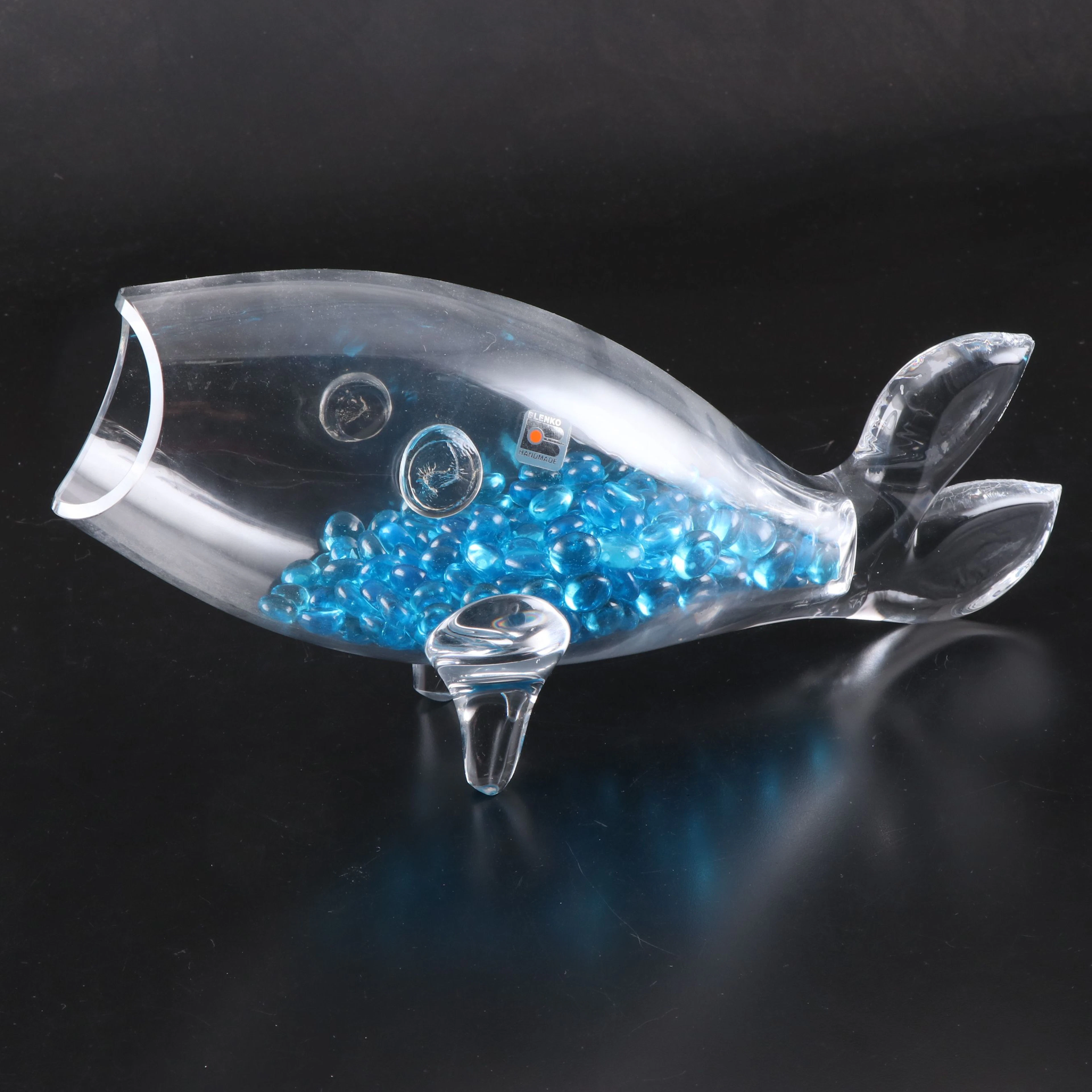 Blenko Fish Vase with Glass Beads