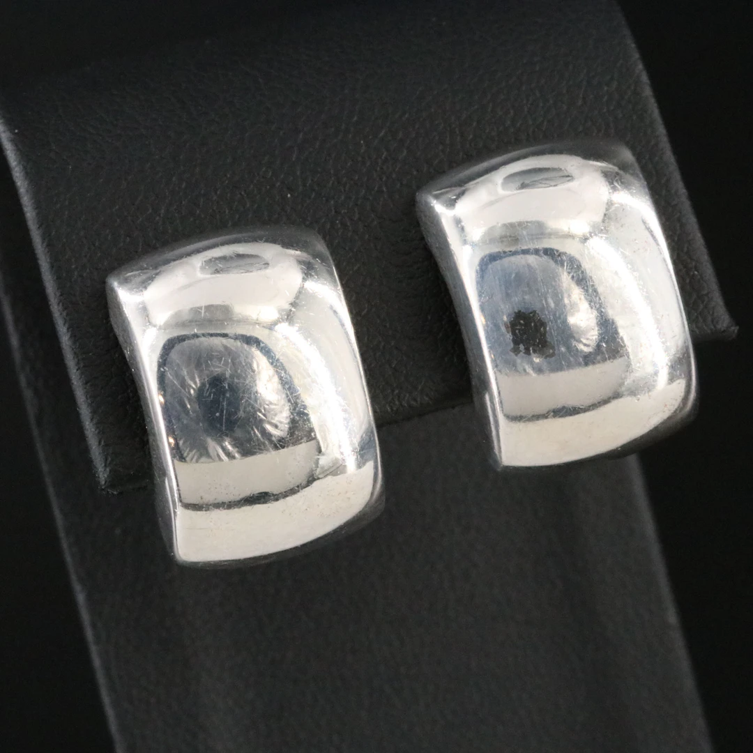 Christian Dior Sterling Curved Earrings