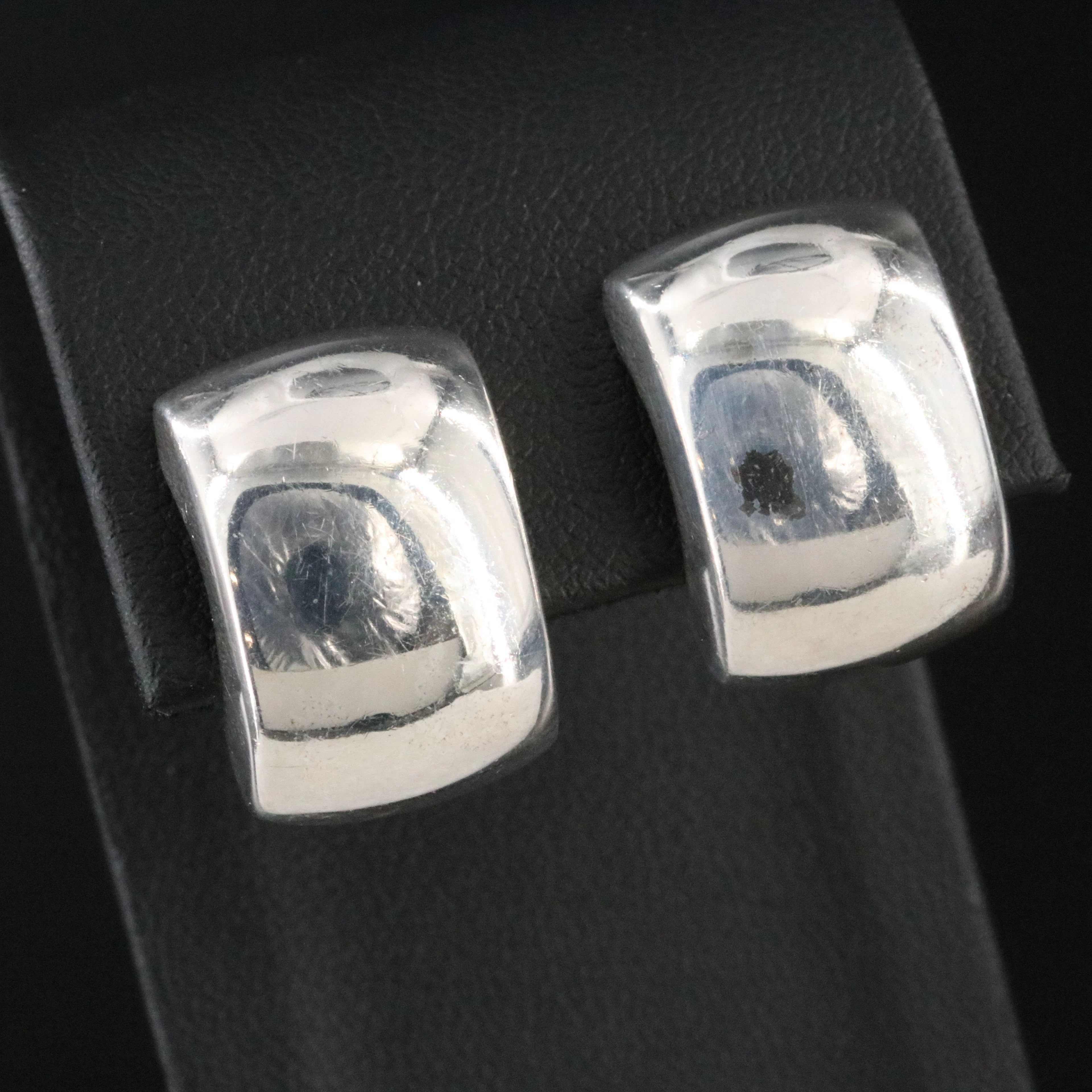 Christian Dior Sterling Curved Earrings