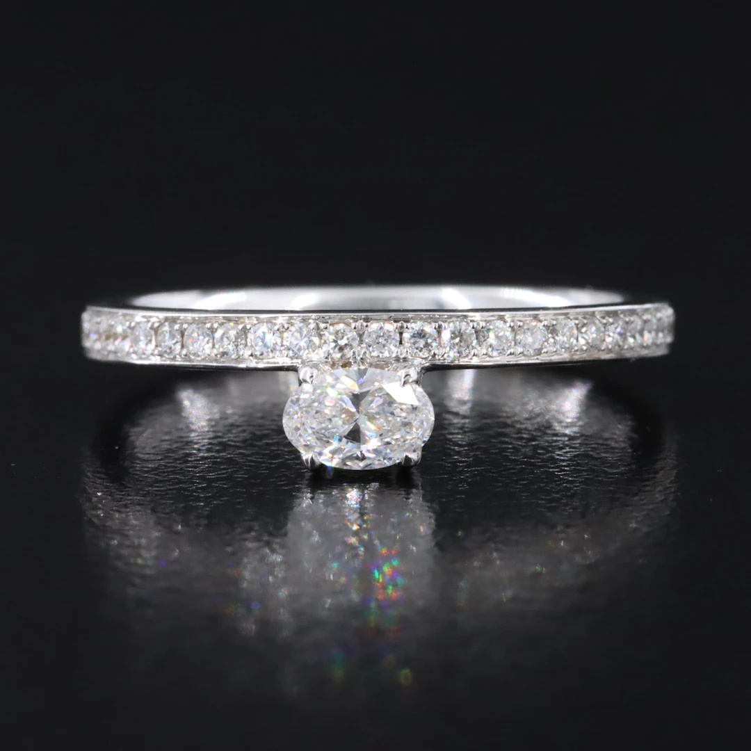 18K 0.45 CTW Diamond Ring