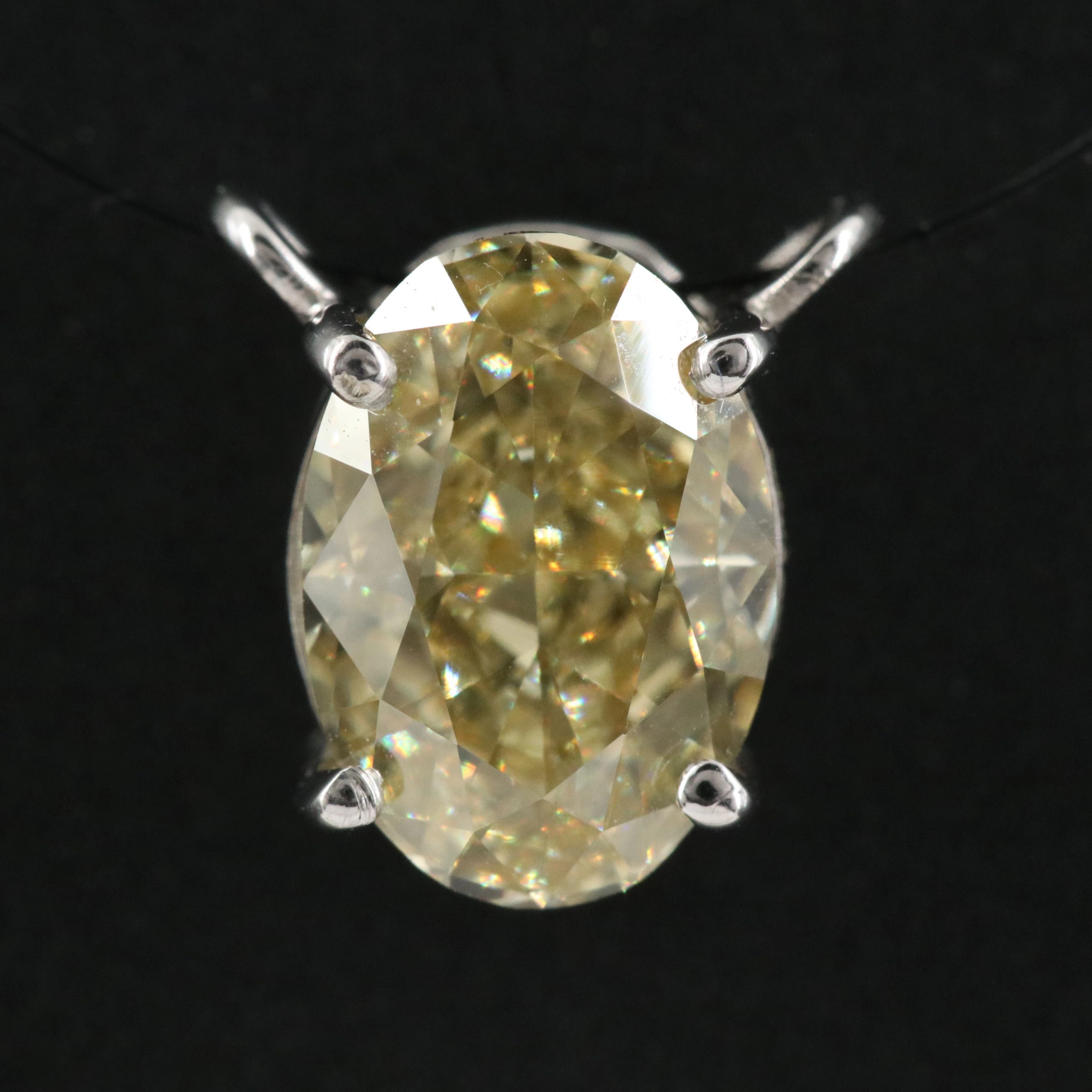14K Pendant Setting with 2.04 CT Lab Grown Diamond