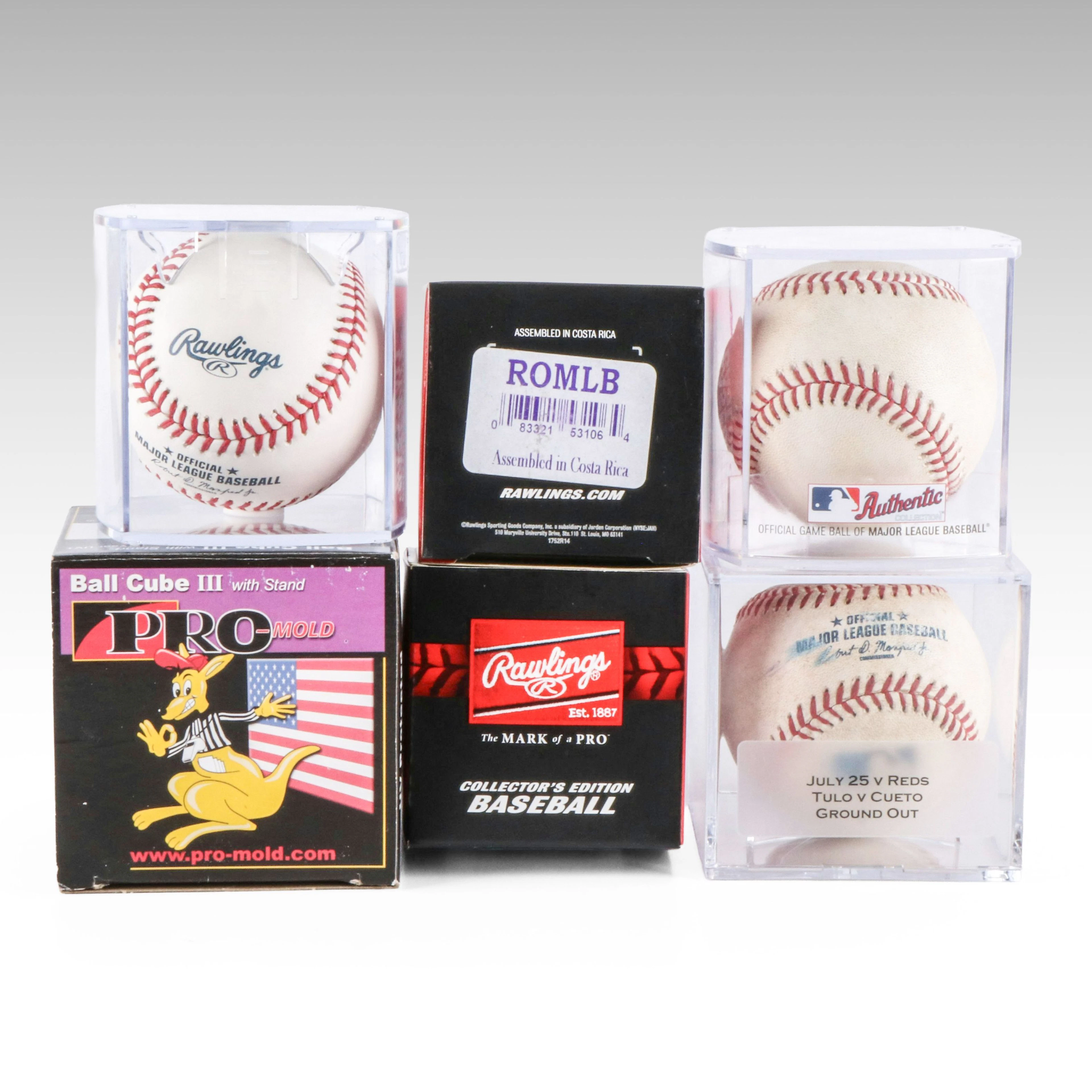 Two Pete Rose Signed Baseballs, Scooter Gennett Signed Baseball, and More