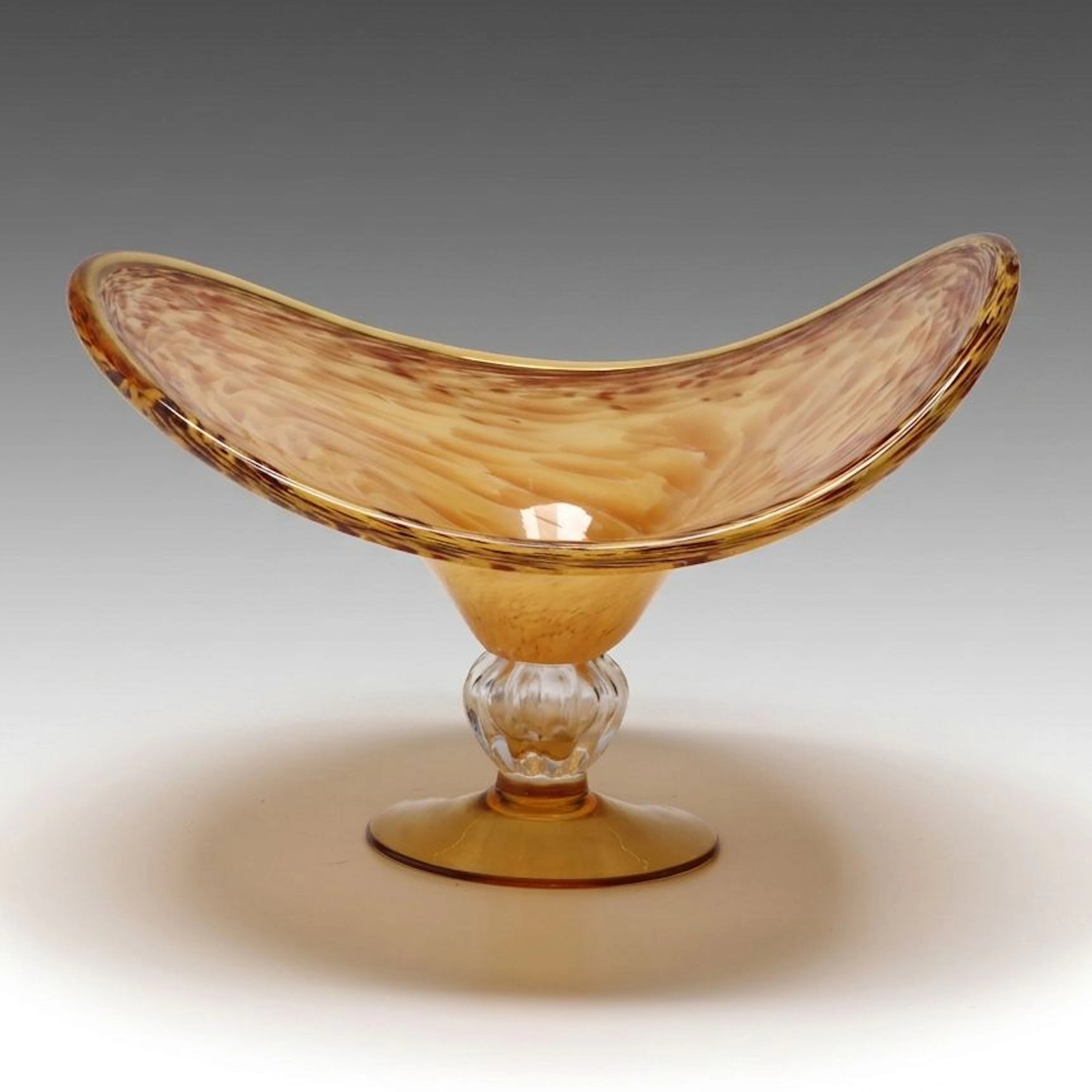Art Glass Pedestal Centerpiece Bowl