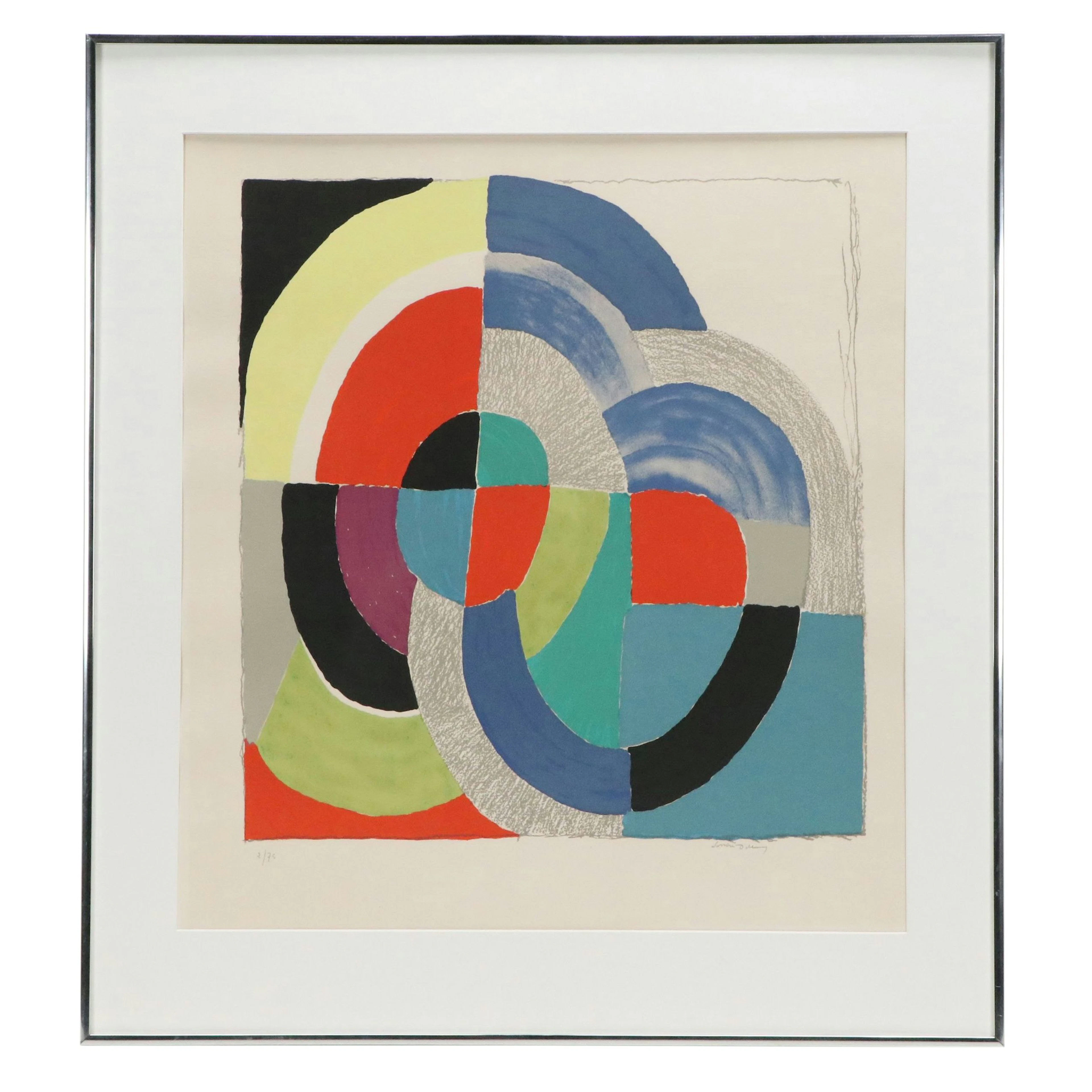 Sonia Delaunay Color Lithograph "Paques Russes," 1970
