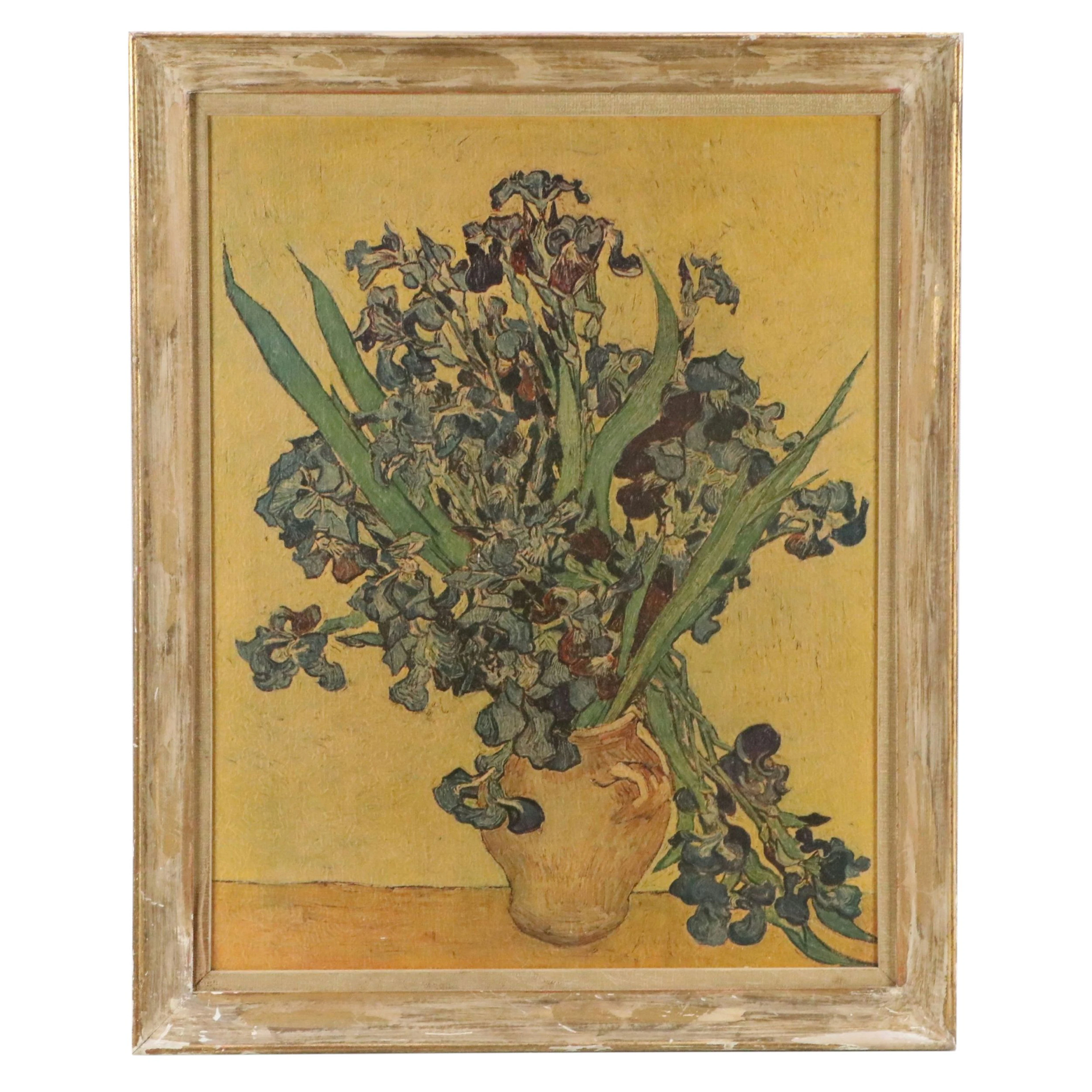 Collotype After Vincent Van Gogh "Still Life: Irises," Early to Mid-20th