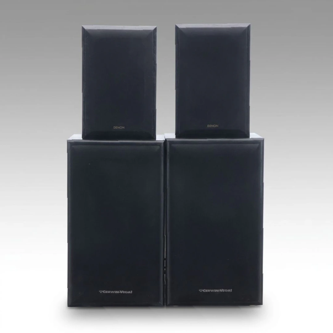 Cerwin-Vega E-706 Bookshelf Speakers and Denon SC-65s Satellite Speakers