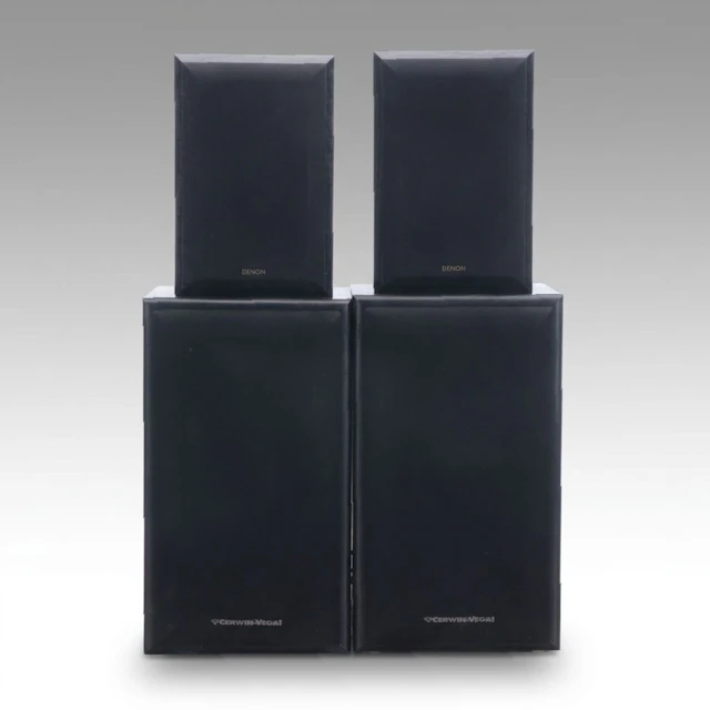 Cerwin-Vega E-706 Bookshelf Speakers and Denon SC-65s Satellite Speakers