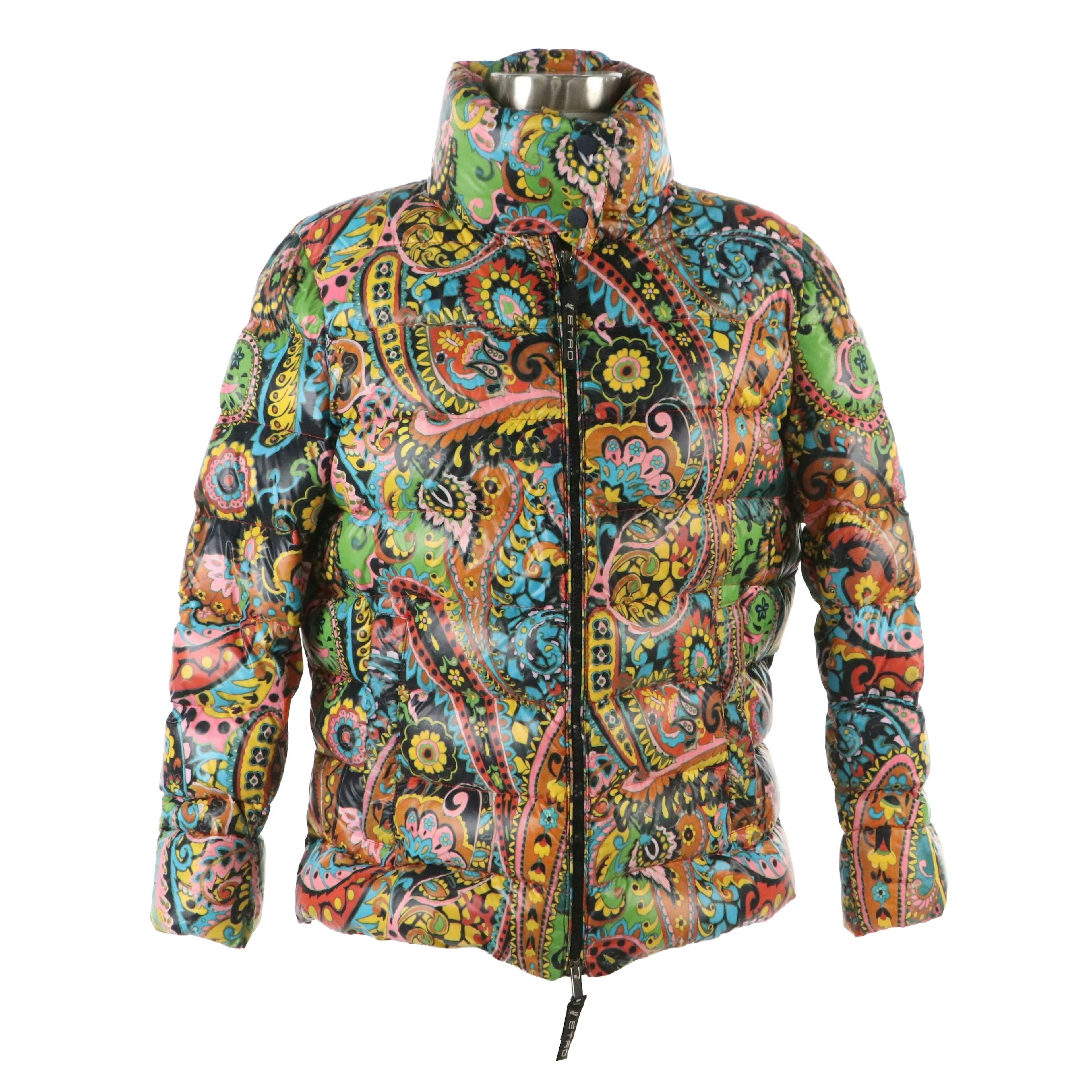 Etro Paisley Printed Down Filled Puffer Jacket