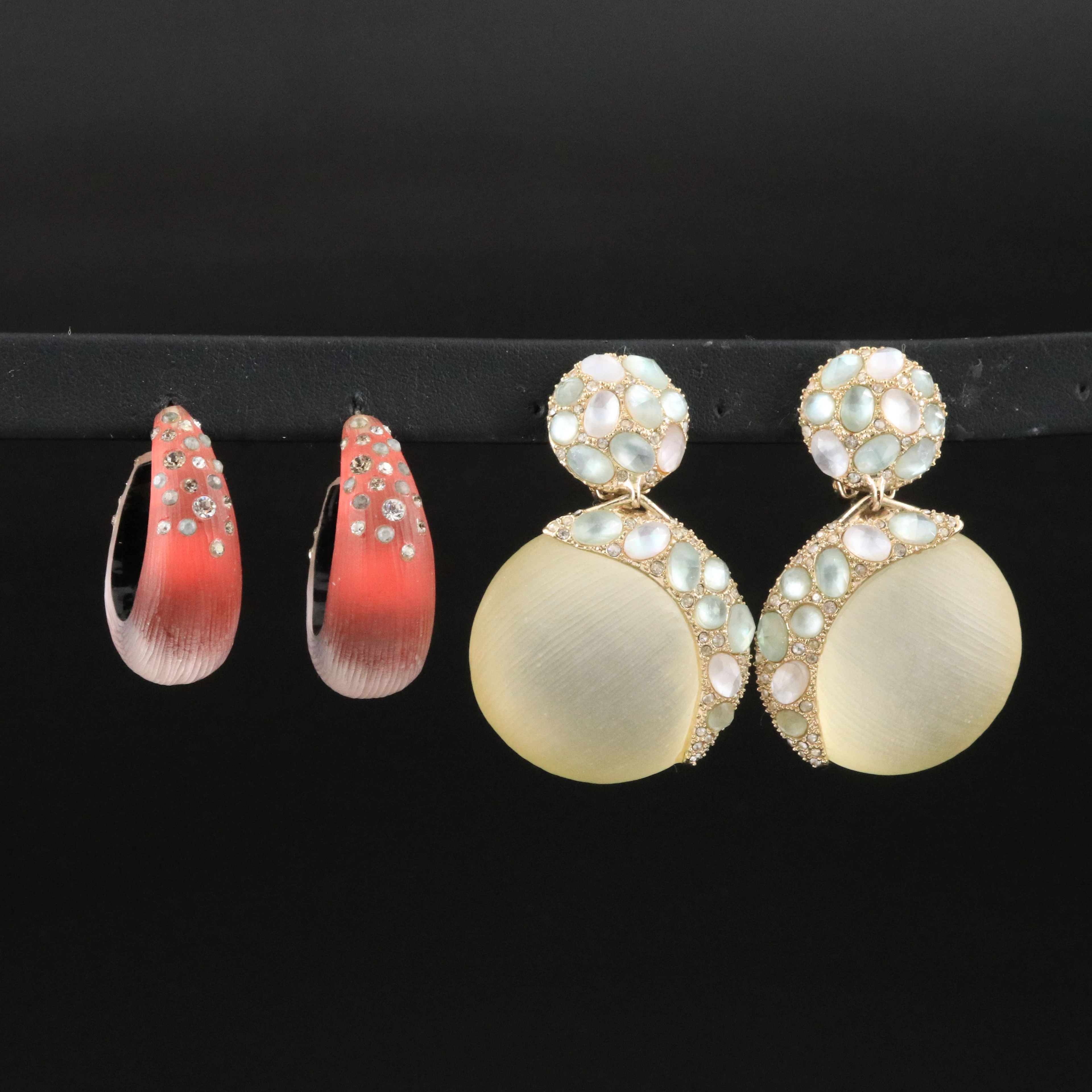 Alexis Bittar Lucite and Crystal Earrings