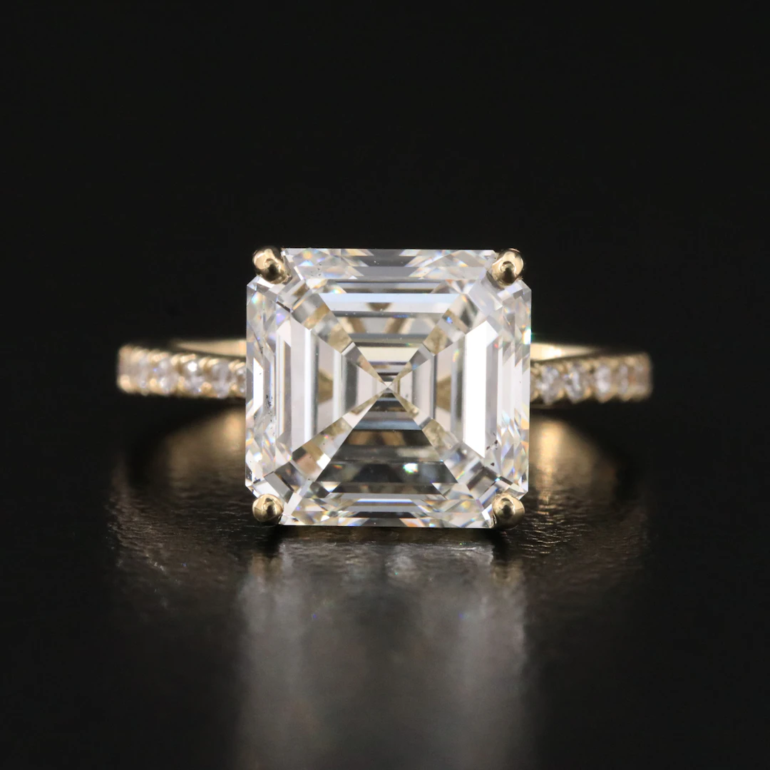 14K 5.28 CTW Lab Grown Diamond Ring with IGI Report