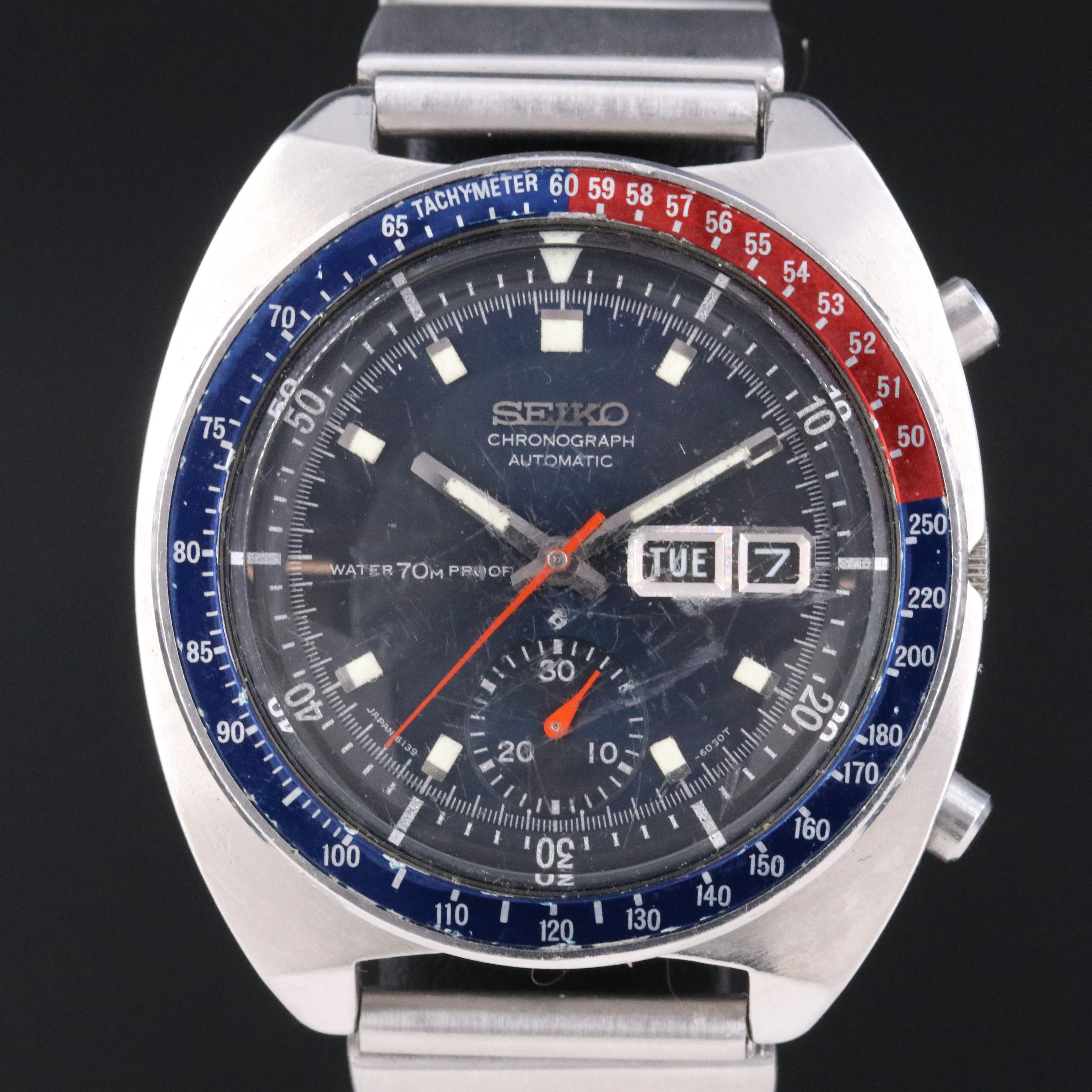 Vintage Seiko 6139 Pogue Automatic Chronograph Watch