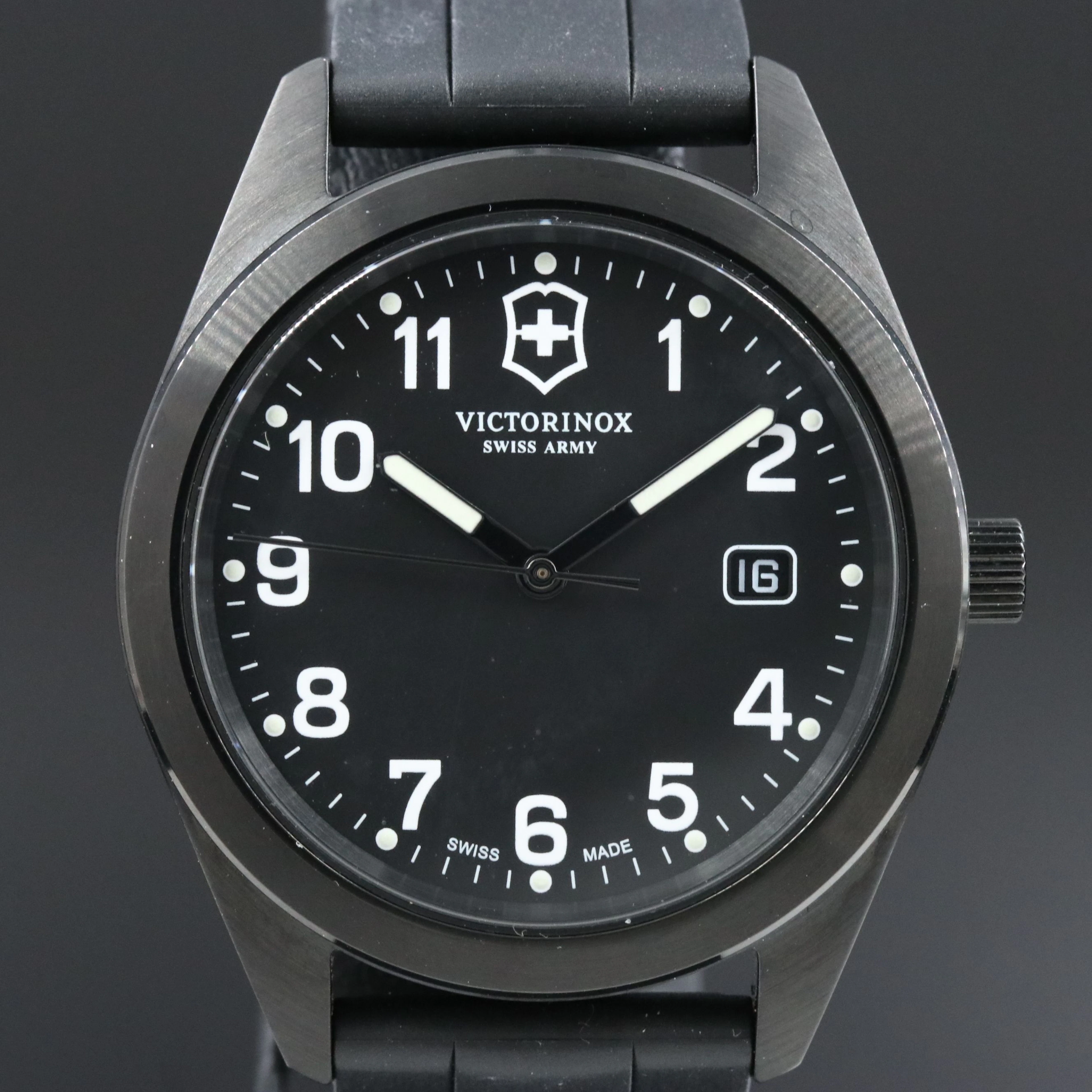 Victorinox Swiss Army Garrison Black Stainless Steel Quartz Watch #26071.CB