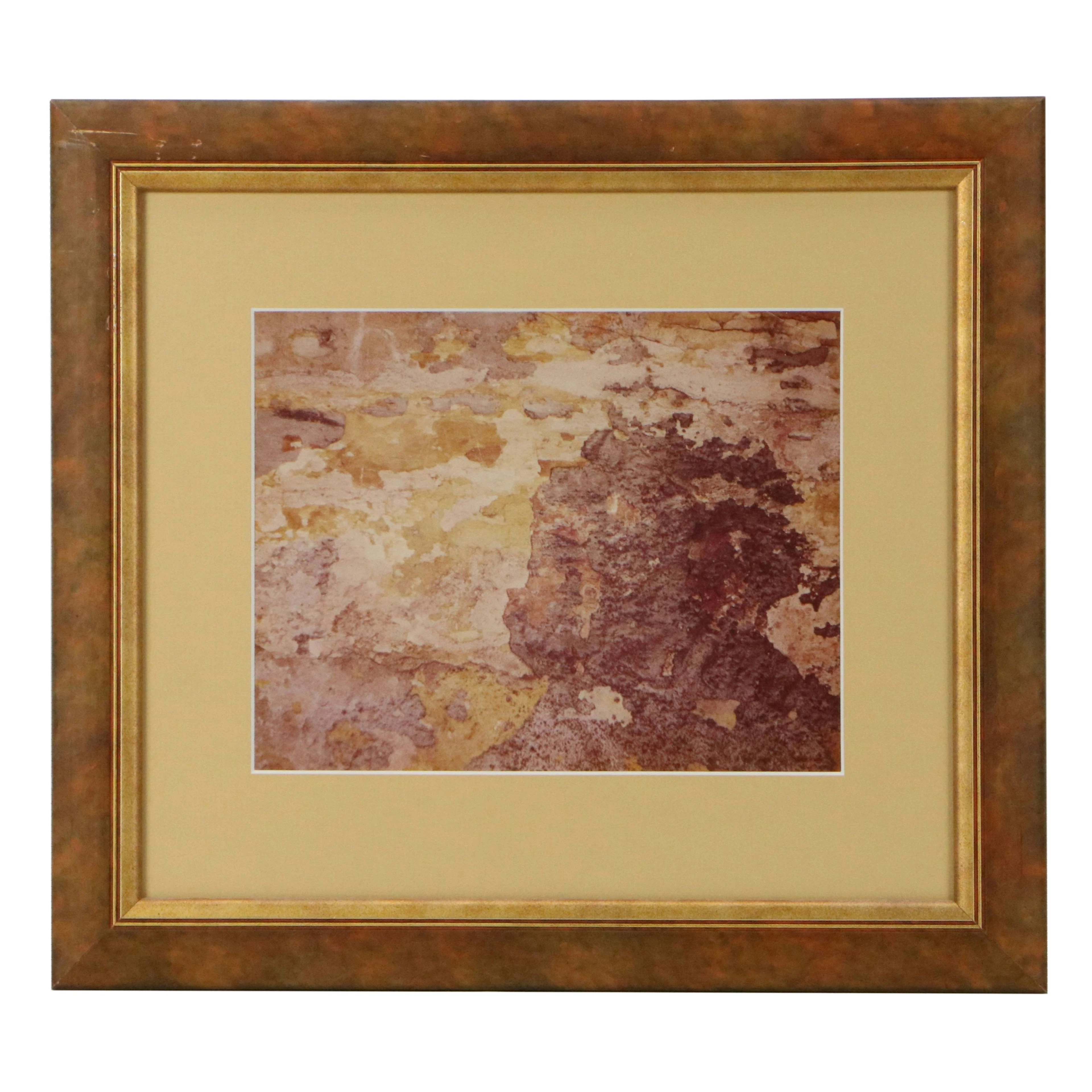 Abstract Chromogenic Color Print in Brown and Burgundy