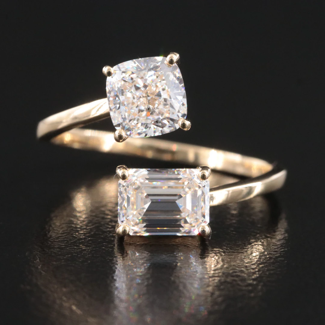 14K 2.07 CTW Diamond Ring with GIA Reports