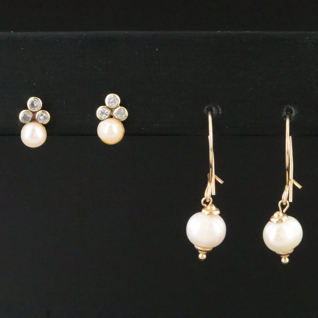 14K Pearl Earrings