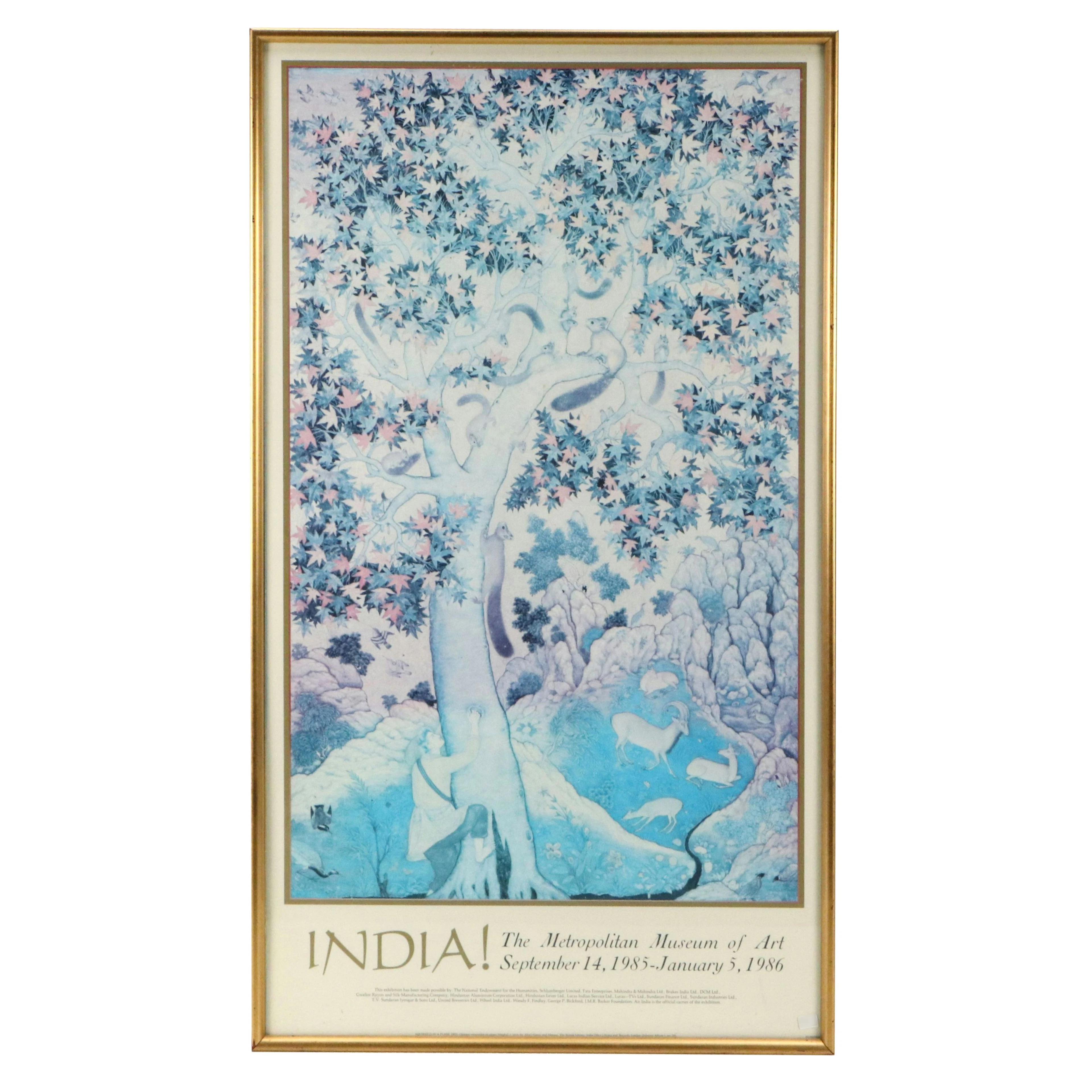 Metropolitan Museum of Art Offset Exhibition Poster "India!," 1986