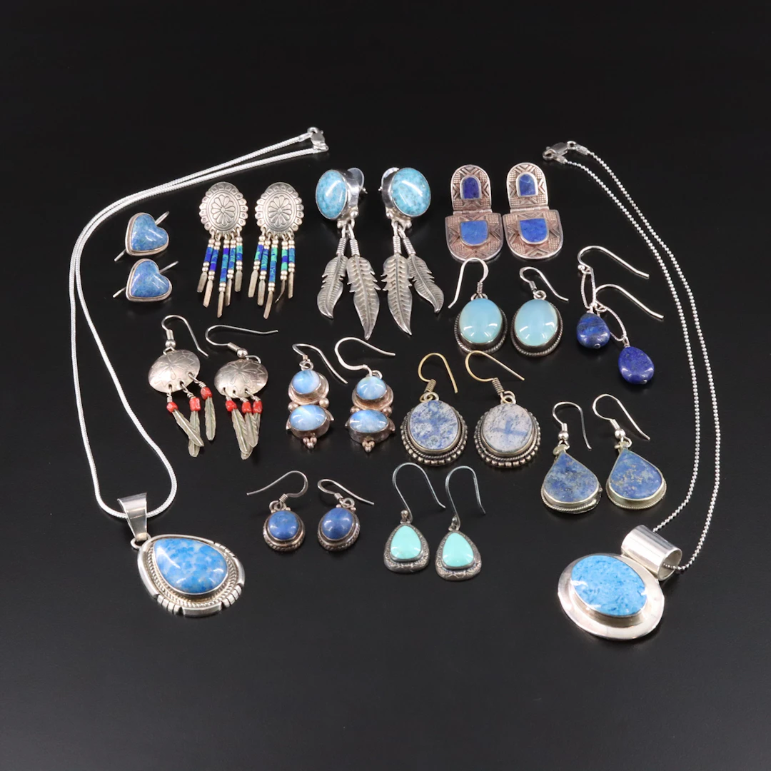 Roie Jaque and Jon McCray Navajo Diné and Rainbow Moonstone Featured in Jewelry