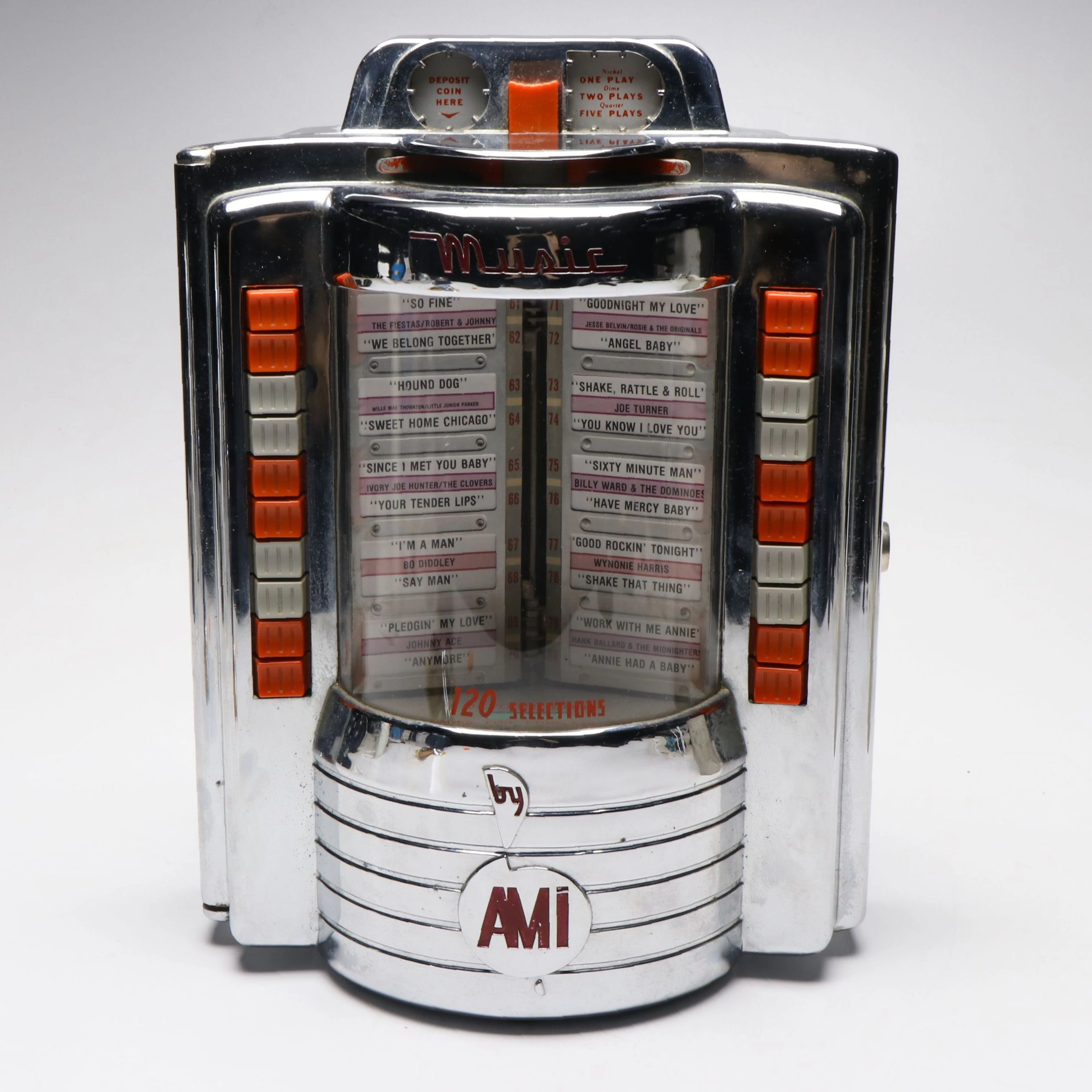 Music by AMI Model W-120 Tabletop Jukebox Selector, 1950s