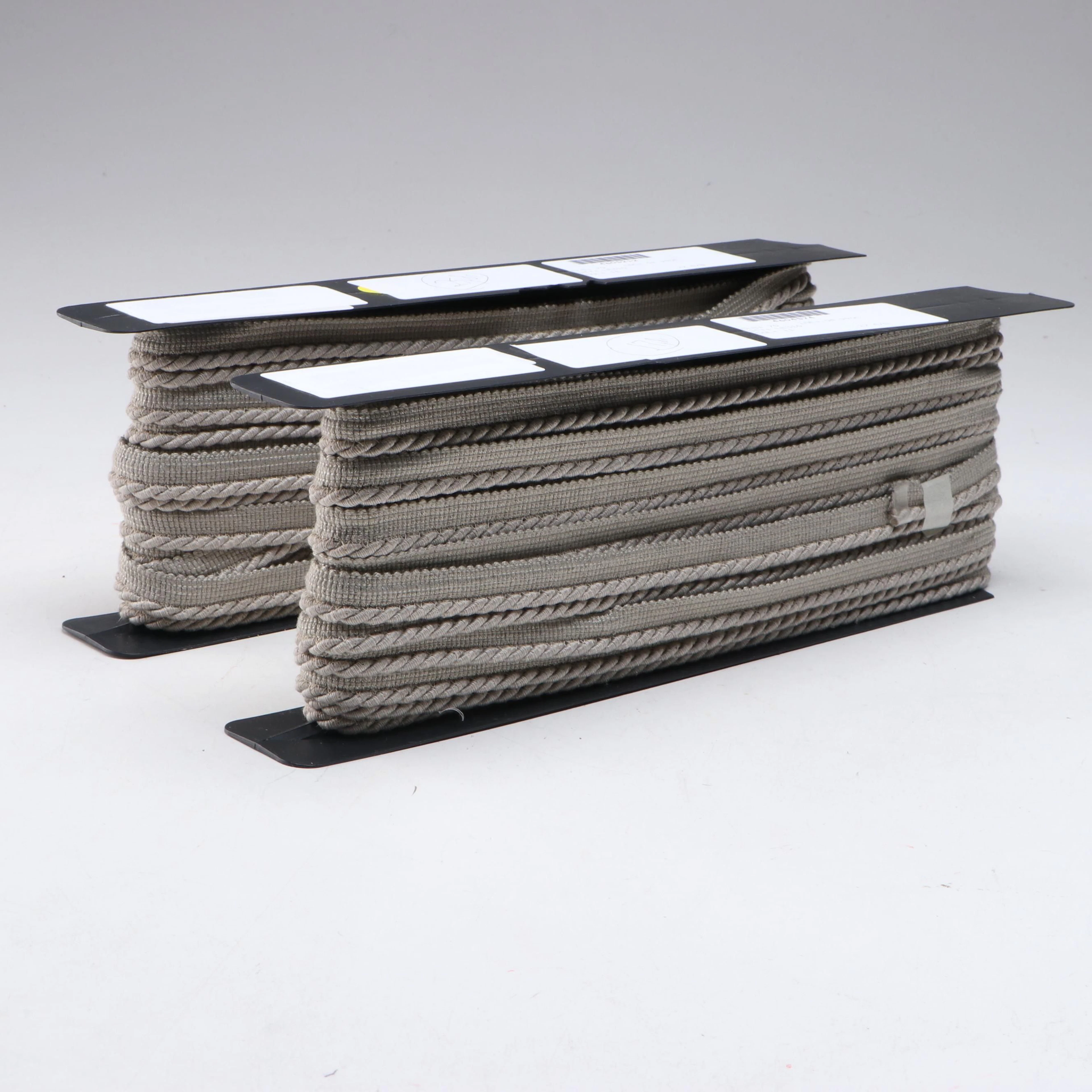 Spools of Platinum Color Braided Lipcord Trim