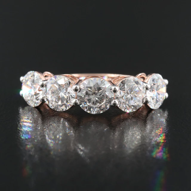 14K Rose Gold 3.92 CTW Lab Grown Diamond Ring