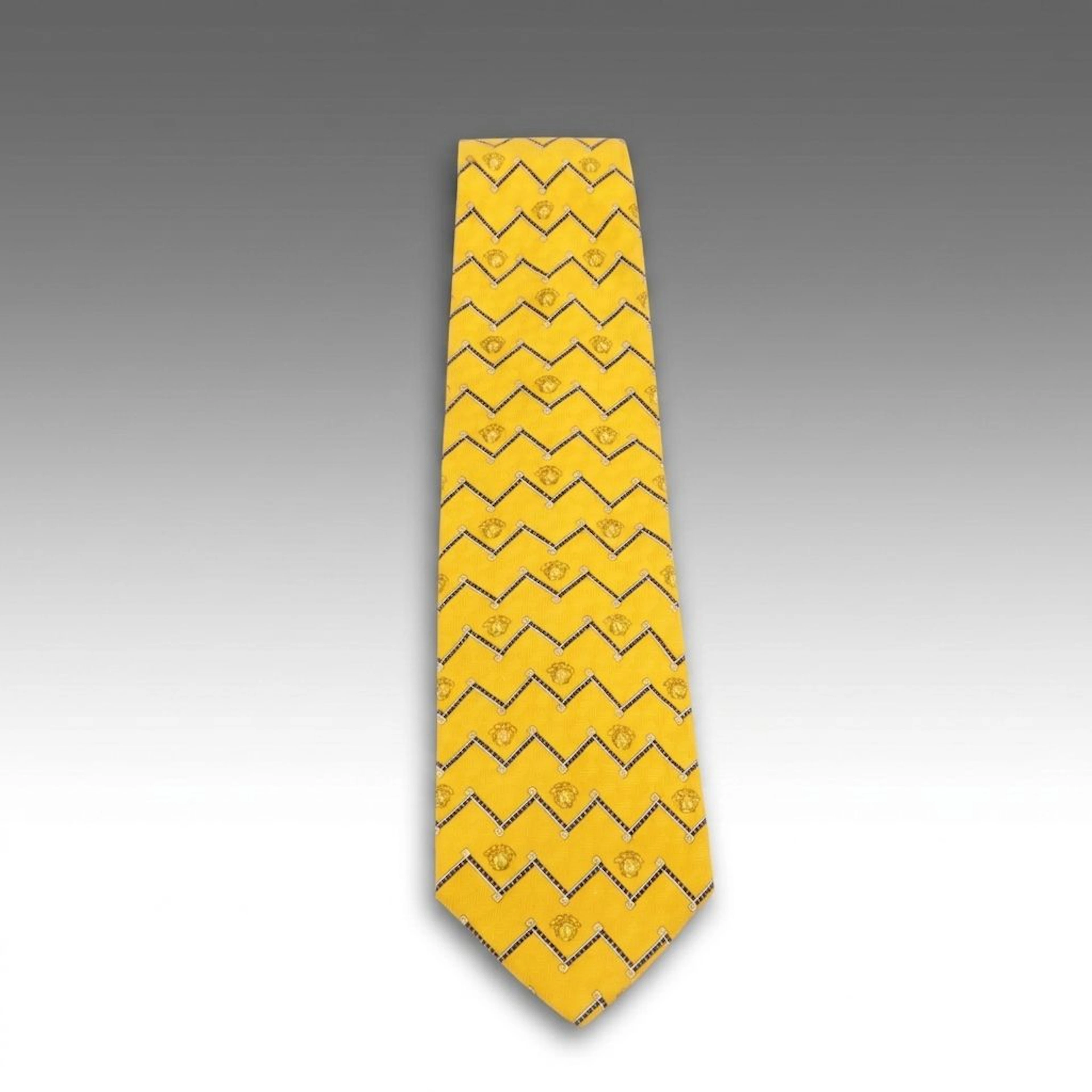 Gianni Versace La Medusa Necktie in Silk Jacquard
