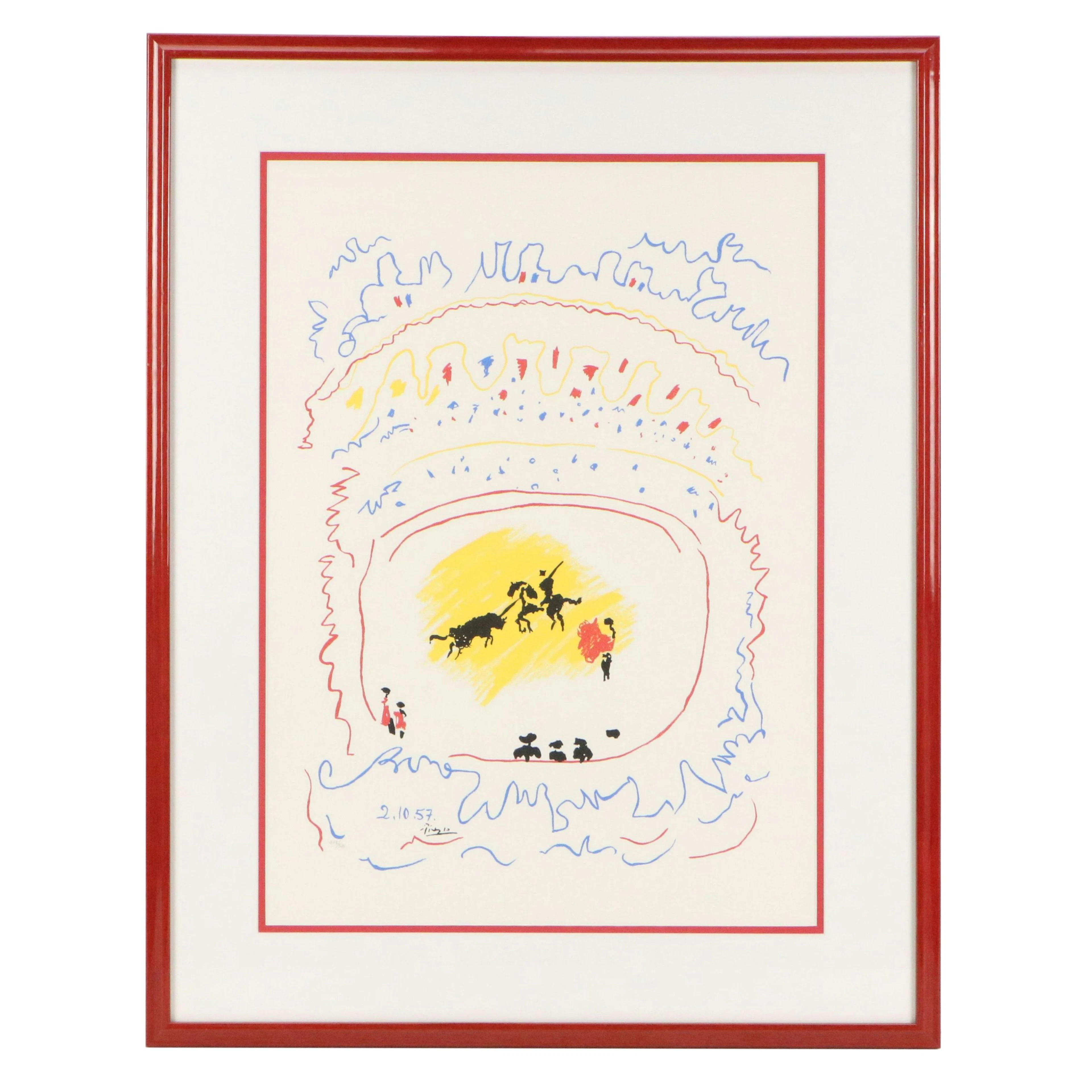 Color Lithograph After Pablo Picasso "La Petite Corrida"