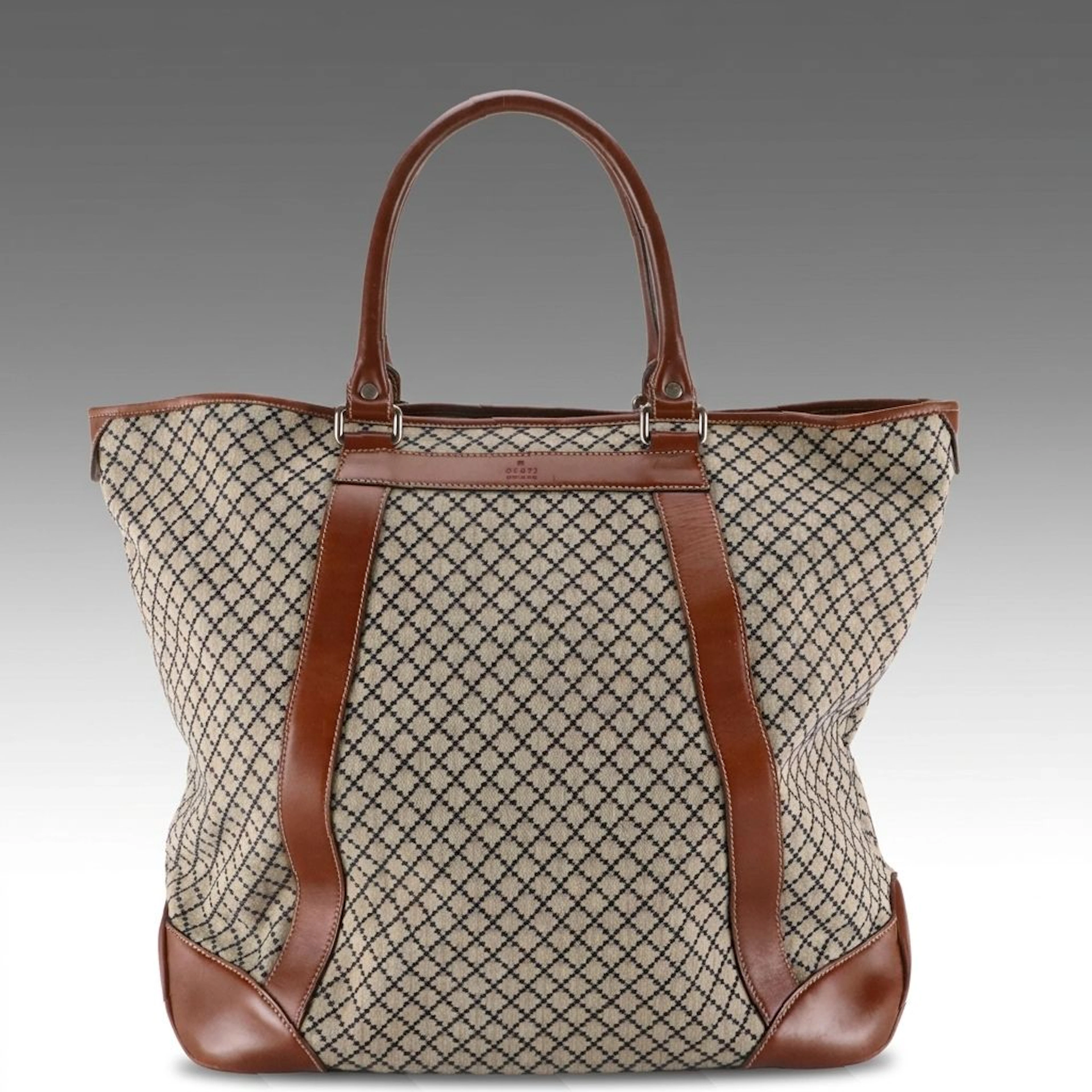 Gucci Harness Strap XL Tote Bag in Diamante Jacquard Canvas and Leather