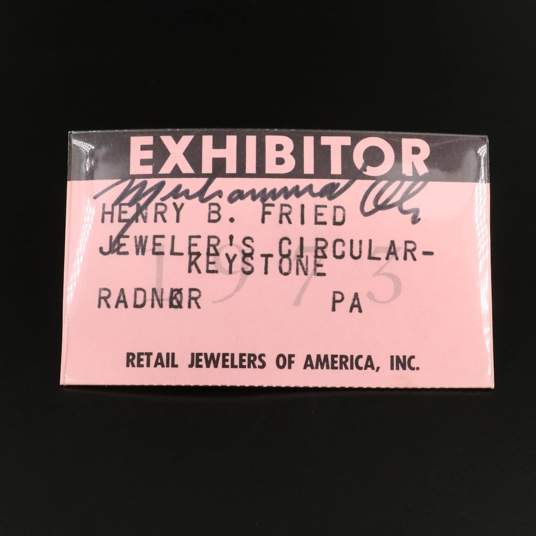 Muhammad Ali Signed Nametag