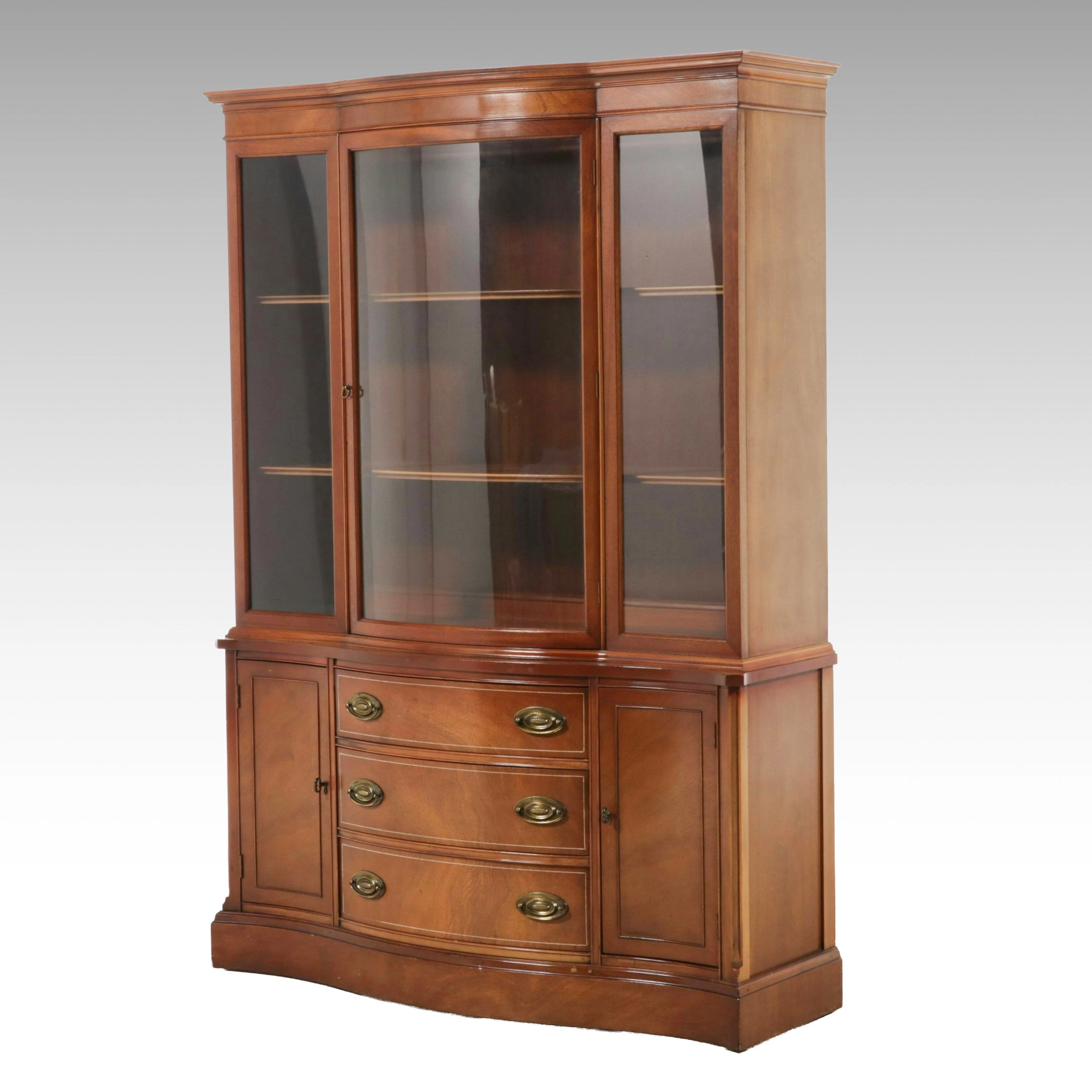 Federal Style Mahogany China Cabinet