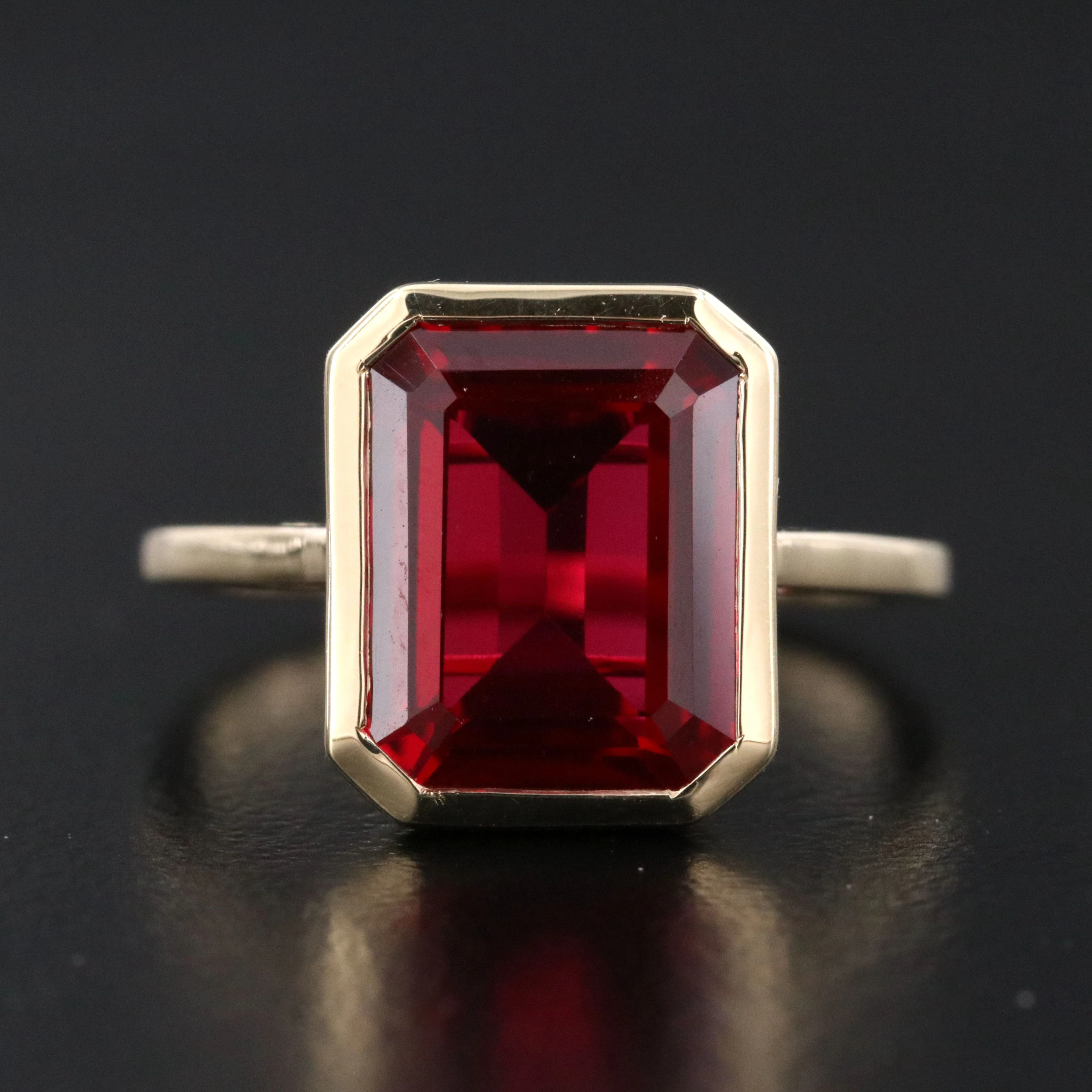 14K Ruby Solitaire Ring