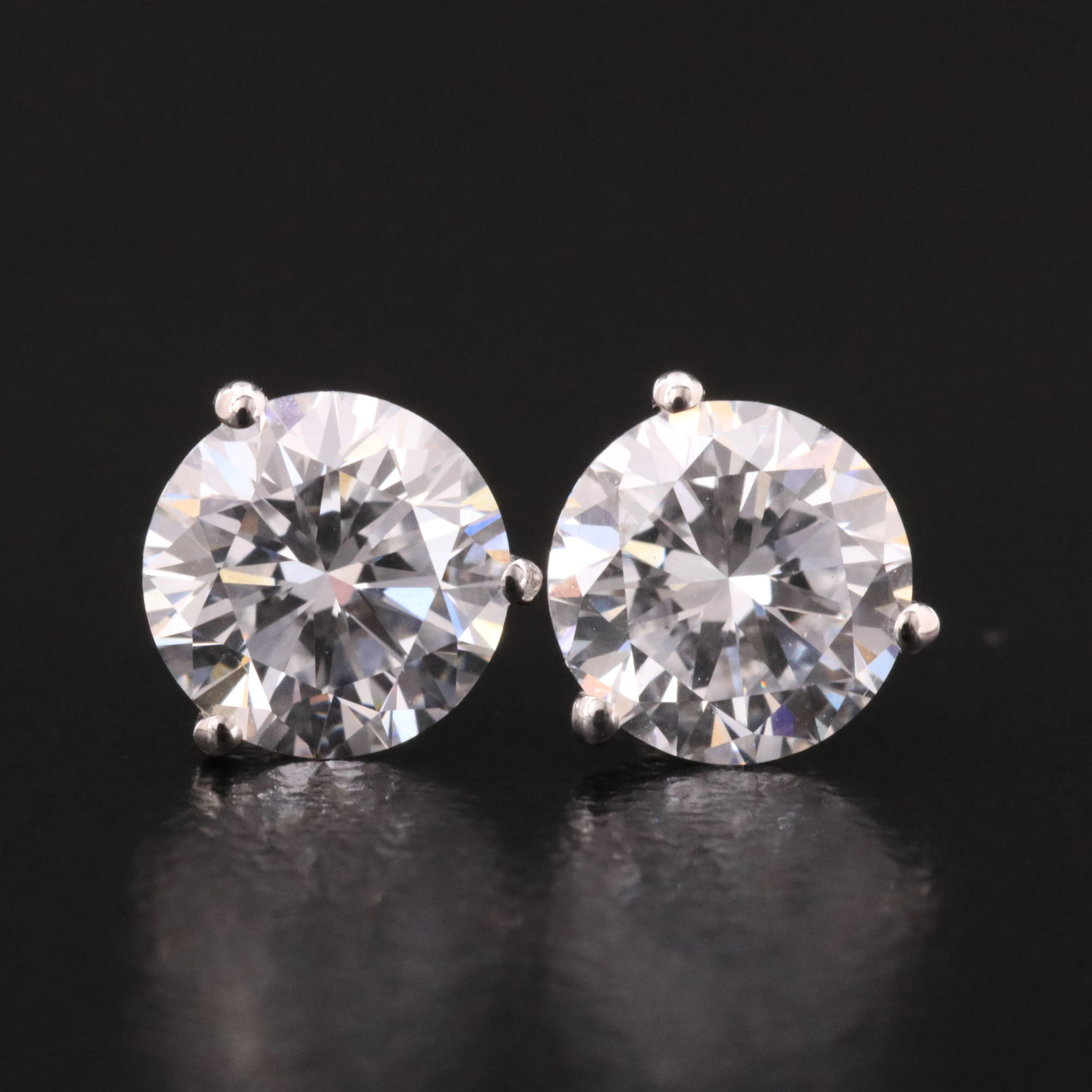 14K 2.05 CTW Lab Grown Diamond Solitaire Earrings