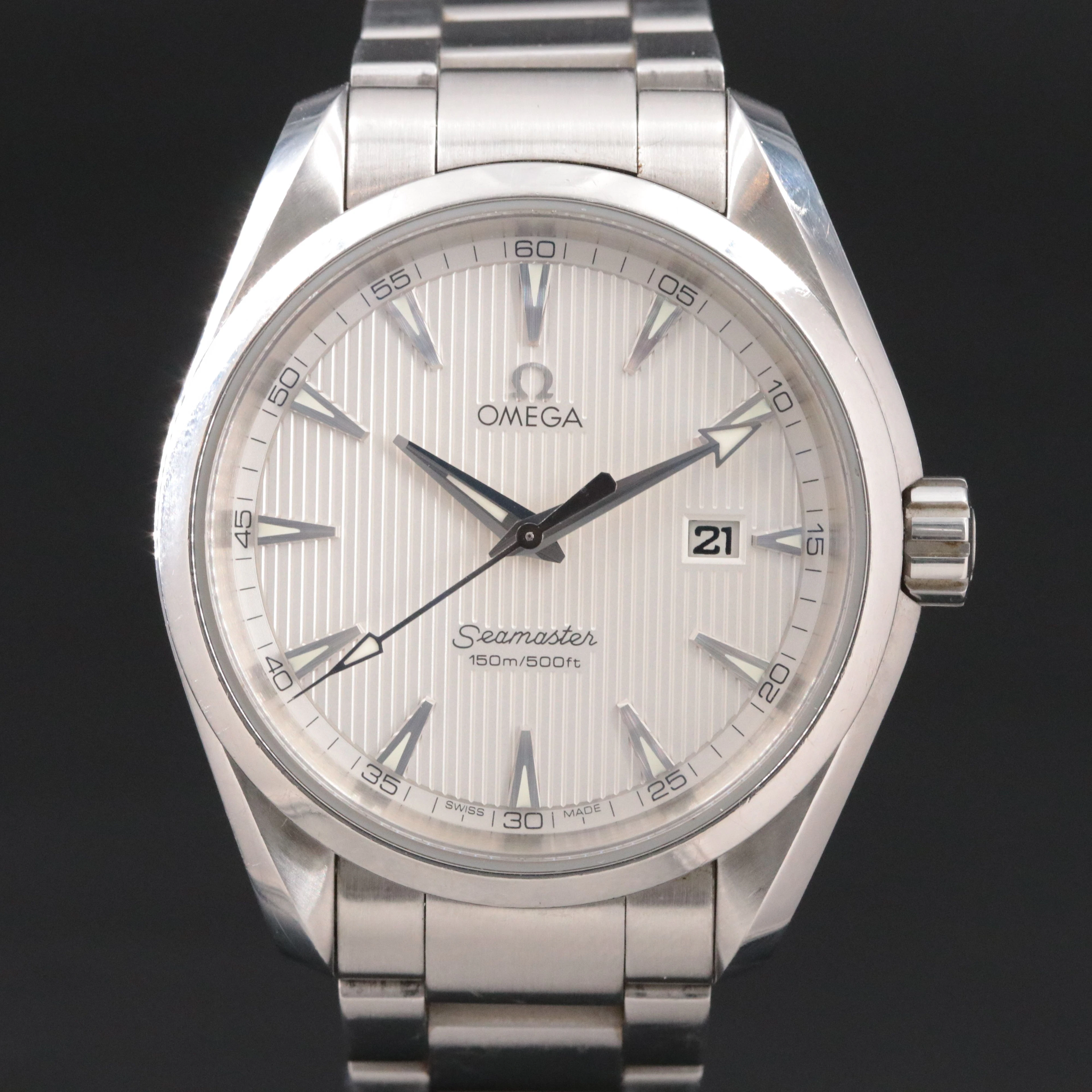 2110 Omega Seamaster Aqua Terra 150M Quartz St. Steel Watch