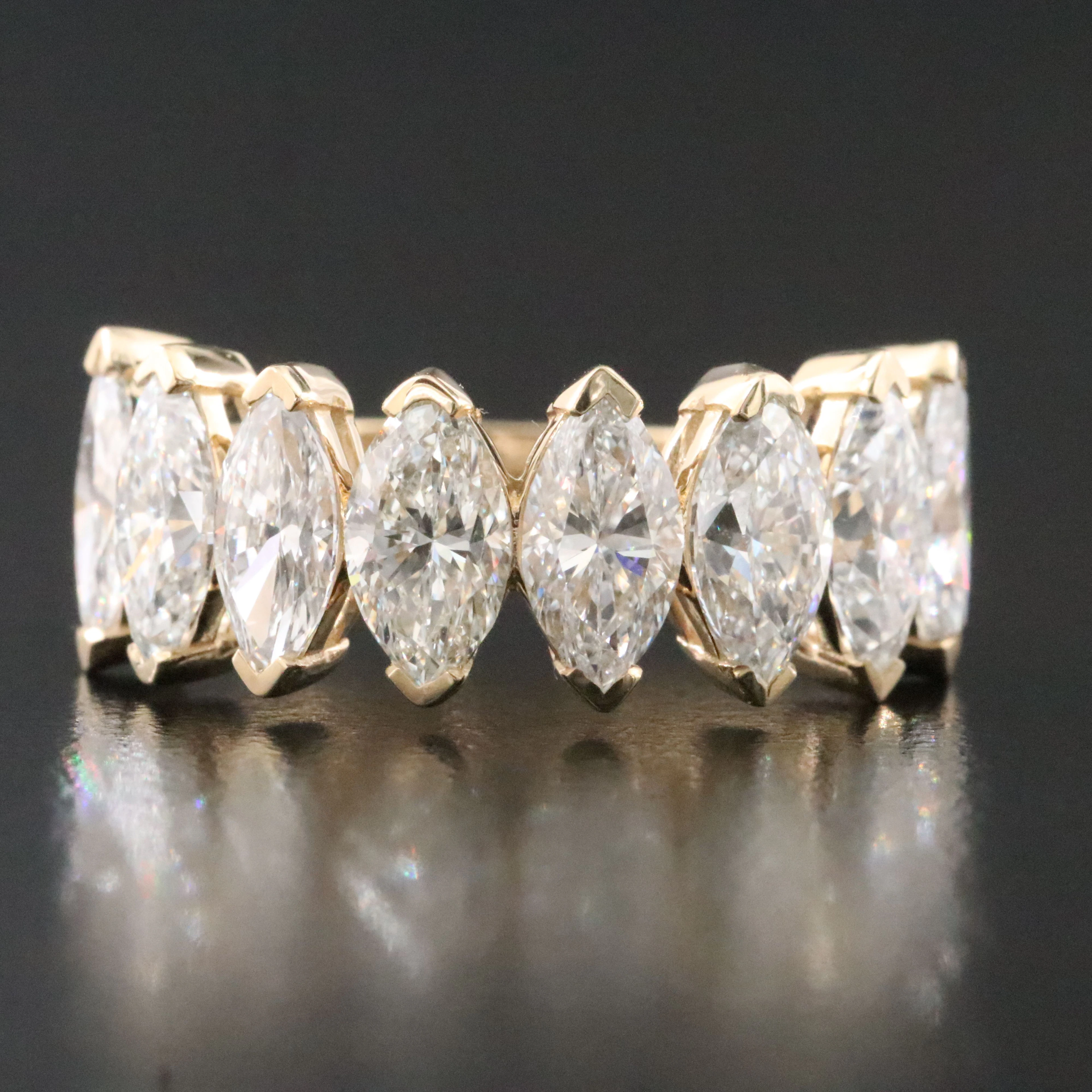 14K 3.79 CTW Lab Grown Diamond Ring