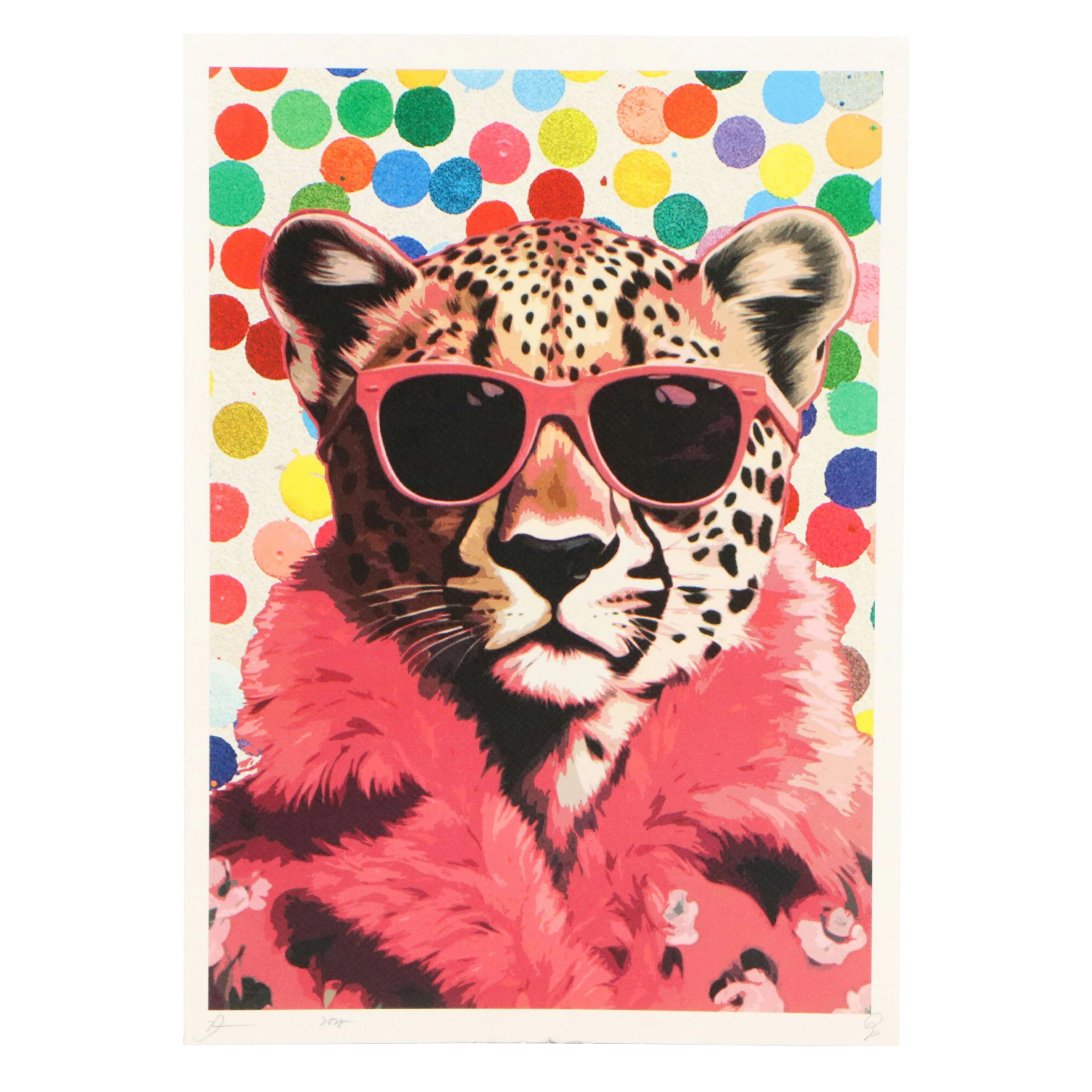 Death NYC Graphic Print of Cheetah Wearing Sunglasses, 2025