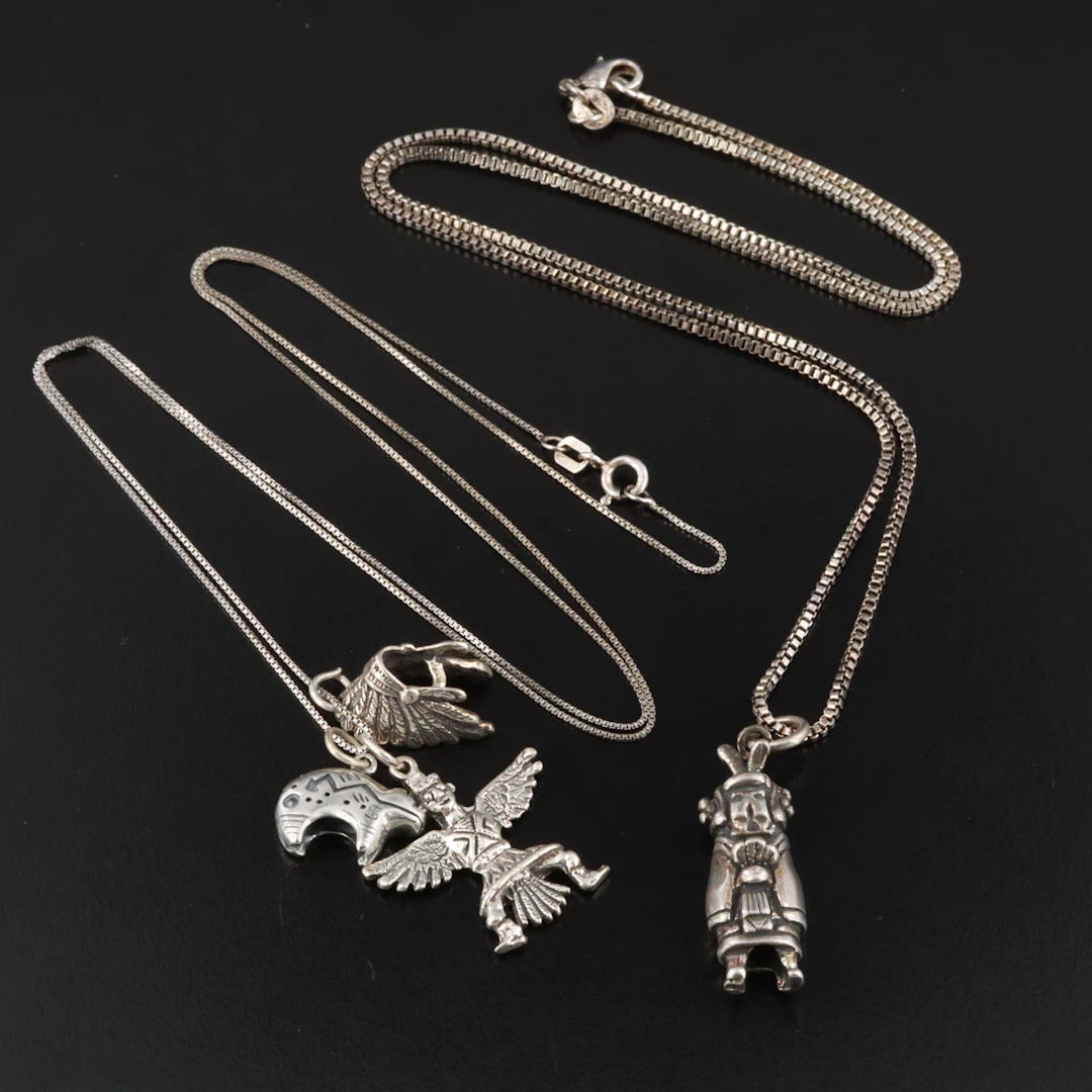 Sterling Western Themed Pendant Necklaces