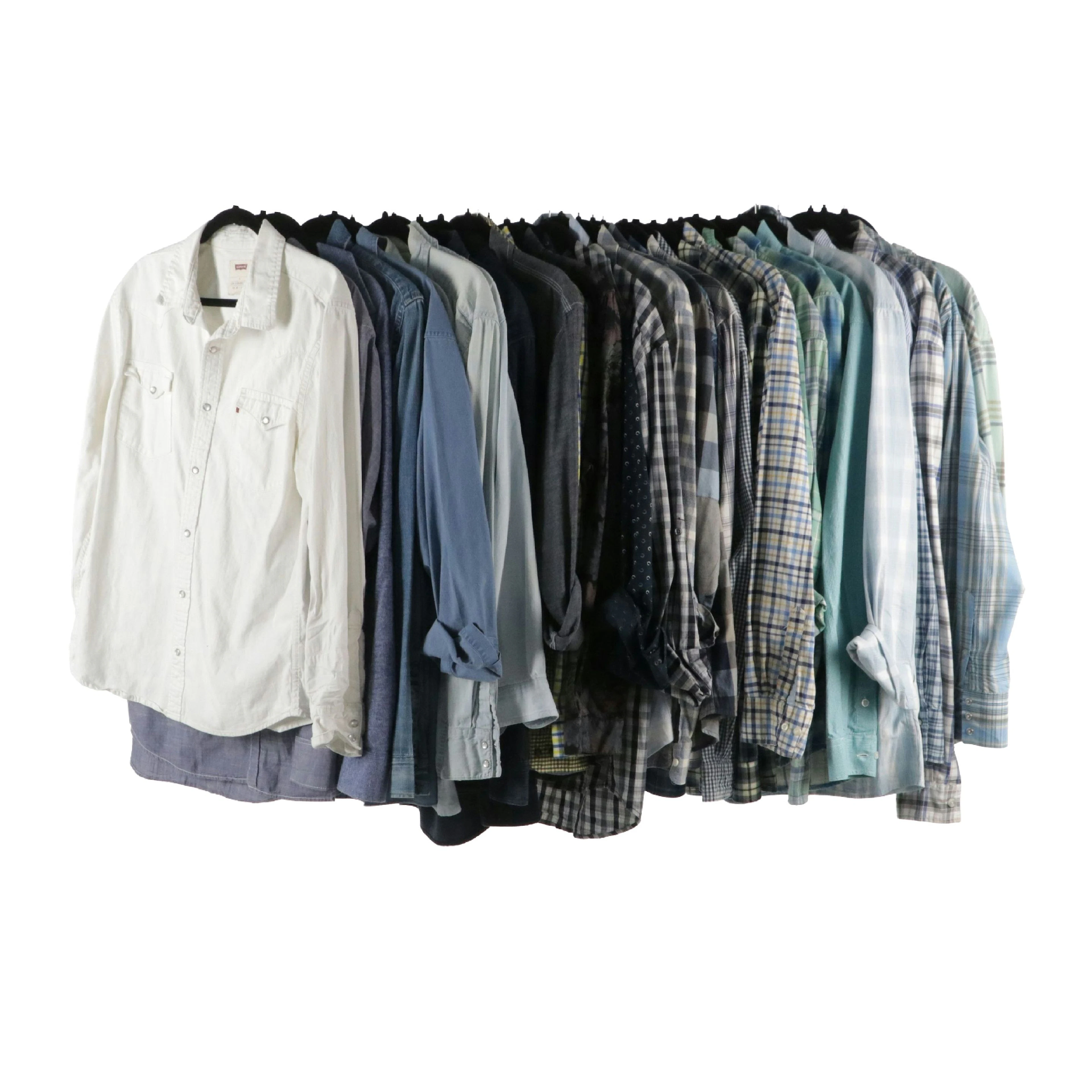 Men's Long Sleeve Button-Down Tops from Levi's, Dockers, Calvin Klein and More