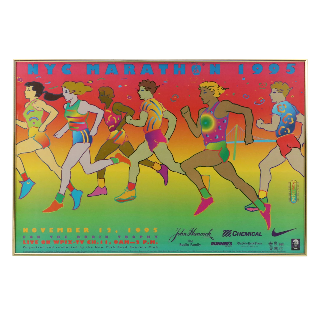 After Peter Max Offset Lithograph Poster for New York City Marathon, 1995