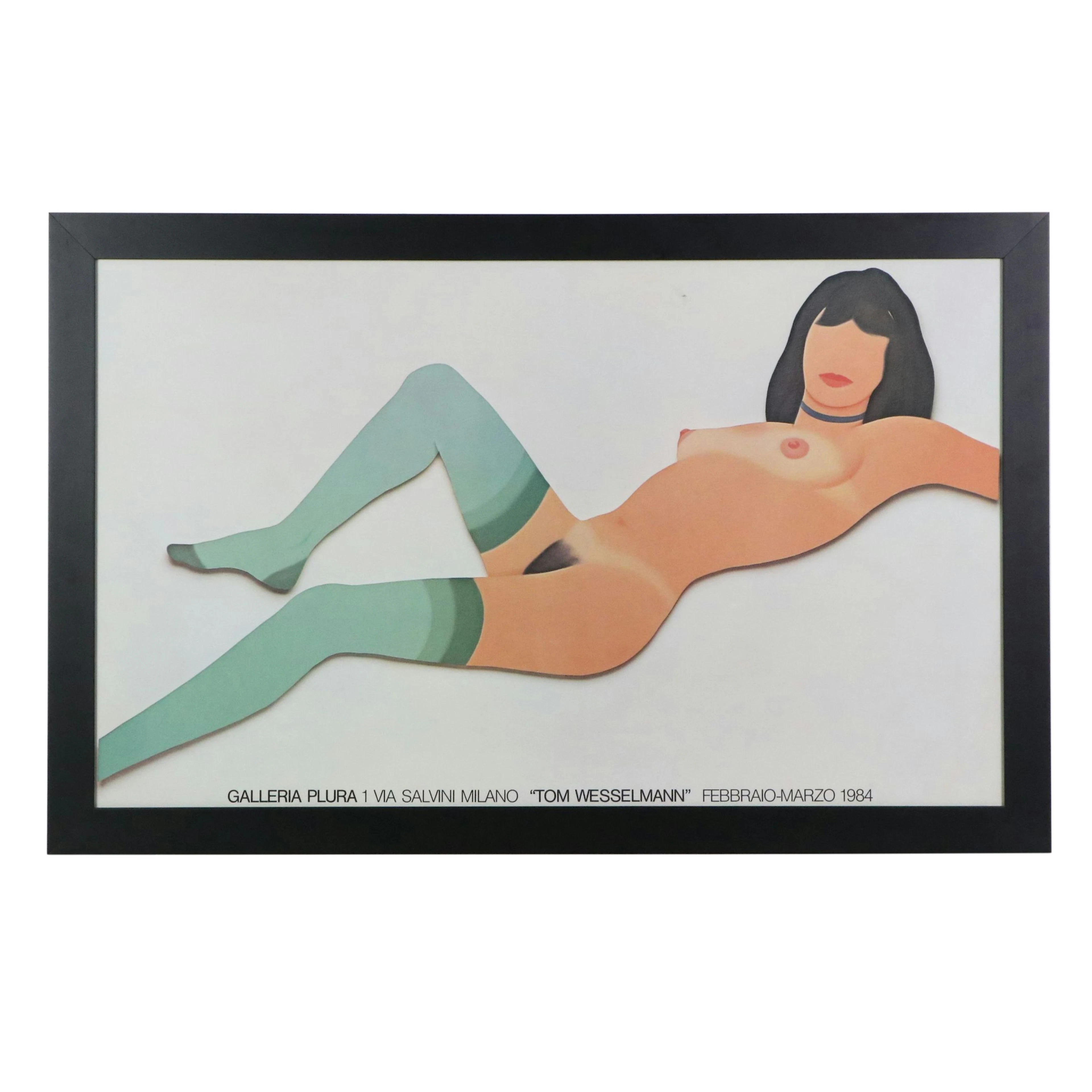 Offset Lithograph Poster After Tom Wesselmann "Reclining Stockinged Nude", 1984