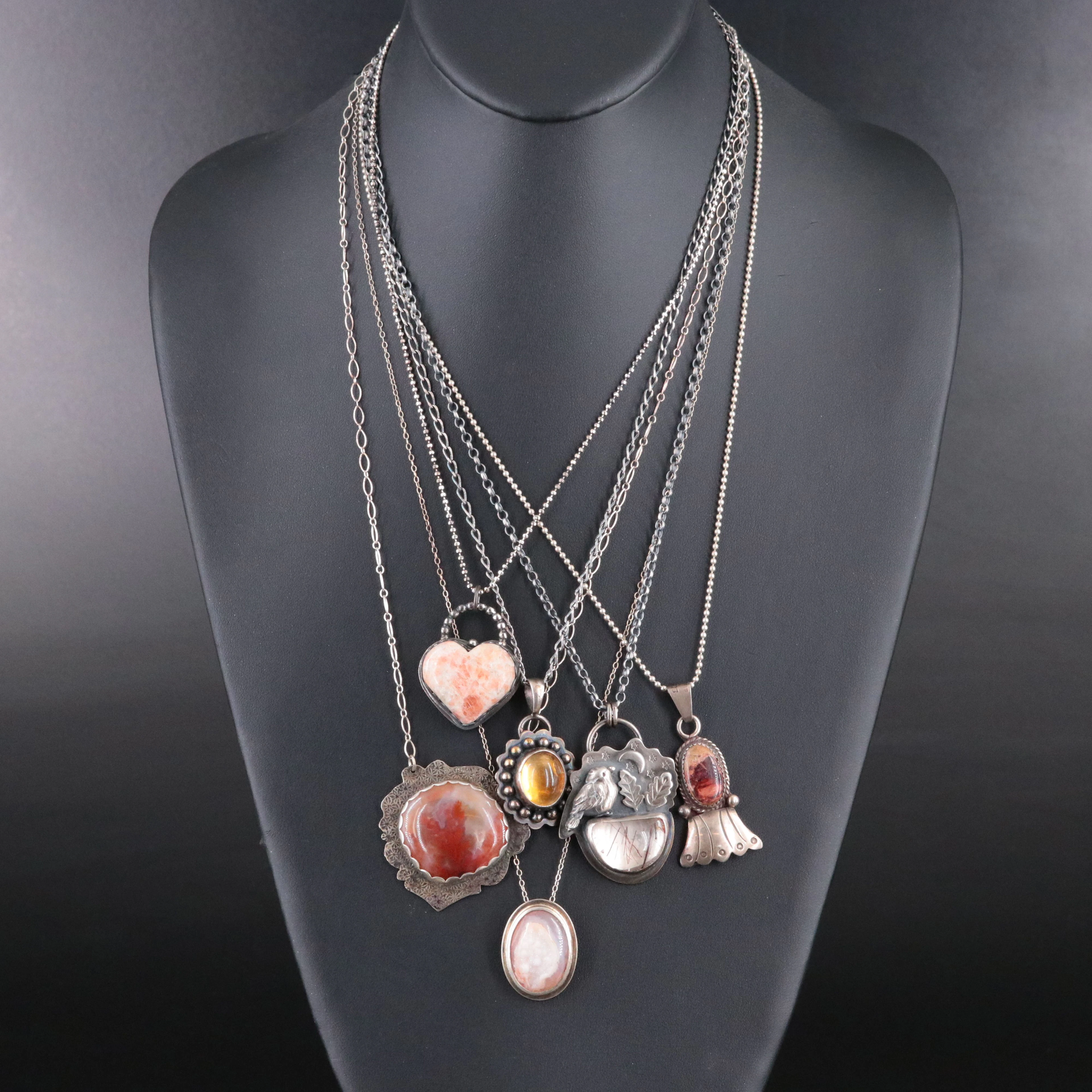 EON Designs, Fire Agate and Rutilated Quartz Featured in Necklace Selection