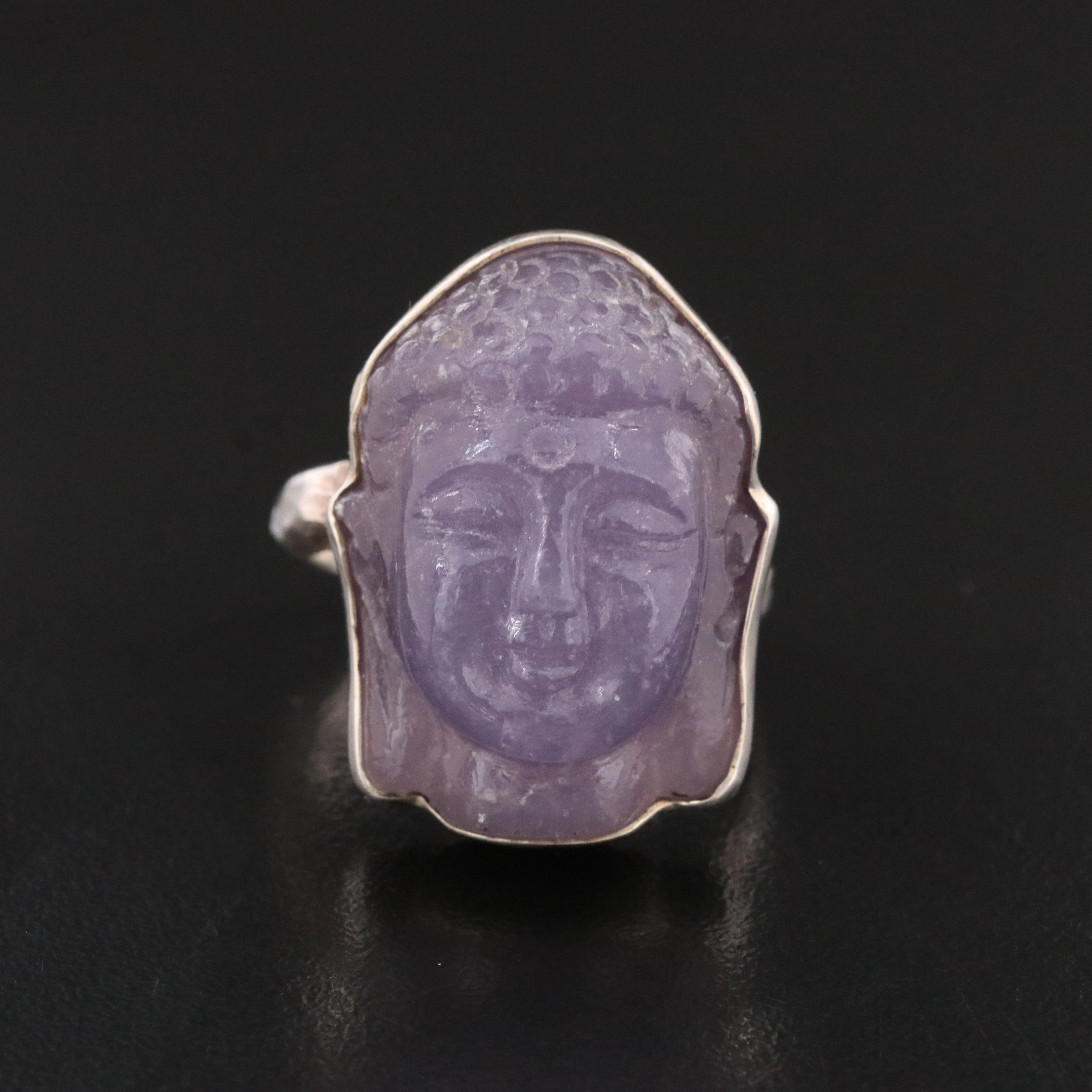 Starborn Creations Sterling Lepidolite Buddha Ring
