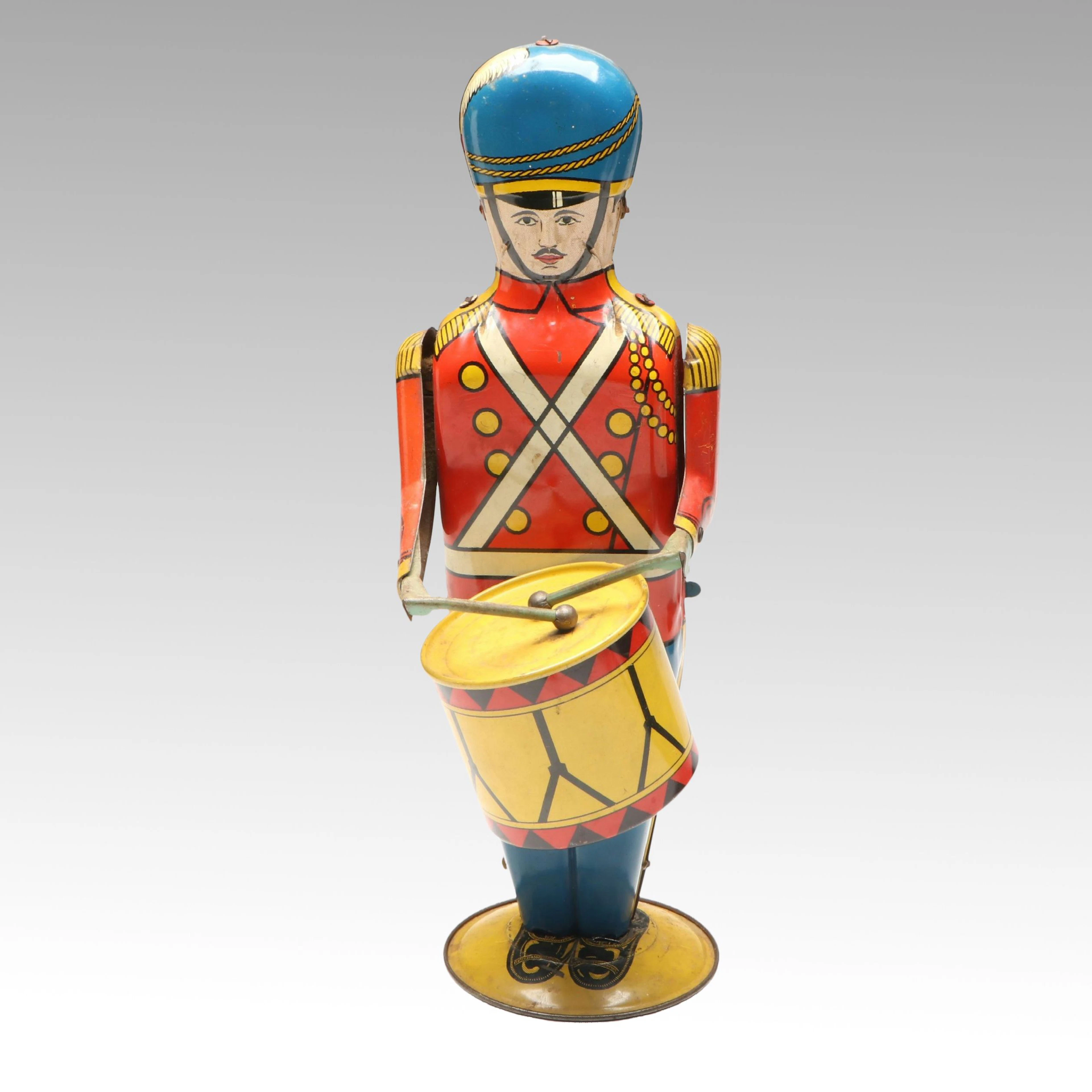 Wolverine No. 27 Drum Major Tin Litho Wind-Up Toy, Mid-20th C.