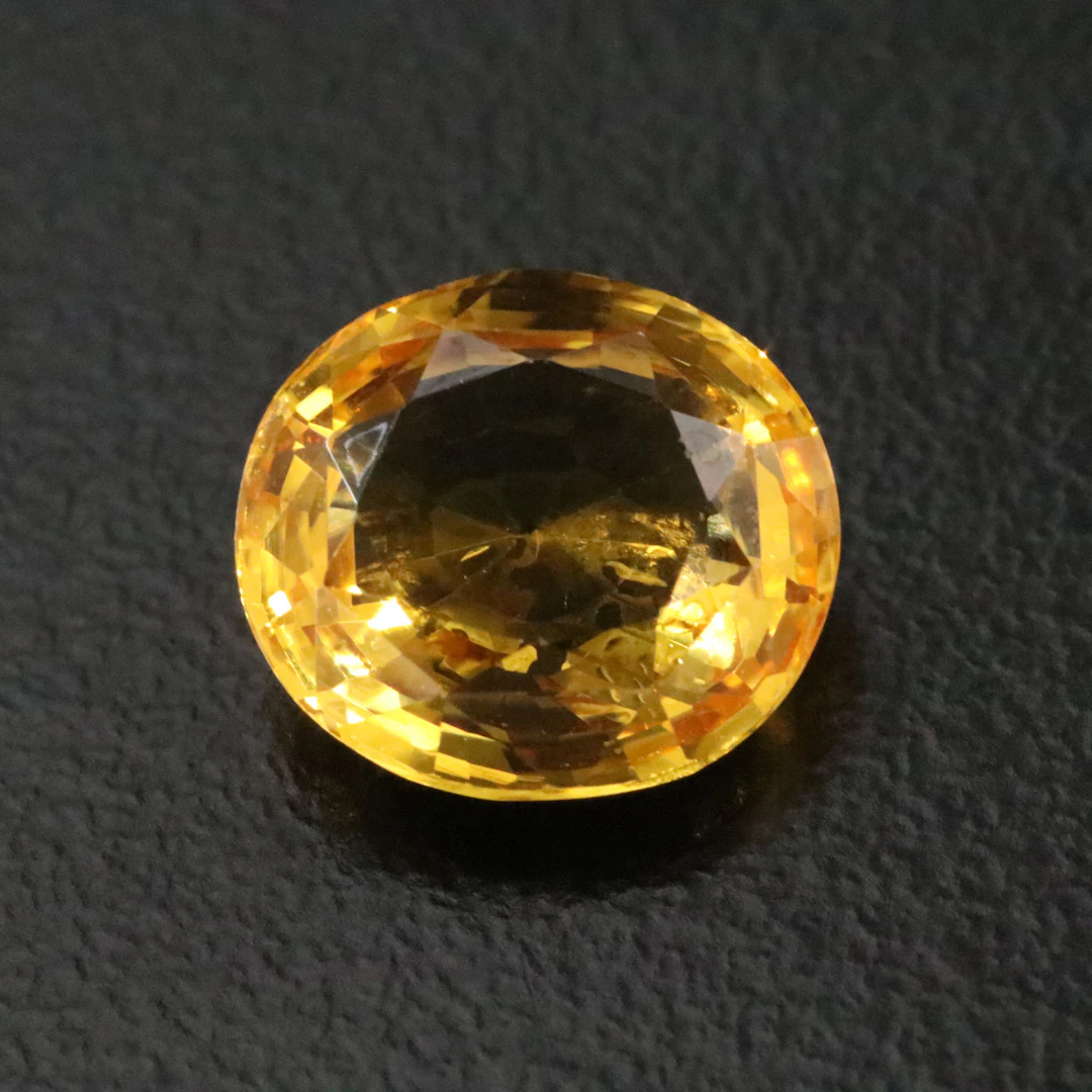 Loose 4.08 CT Lab Grown Yellow Sapphire