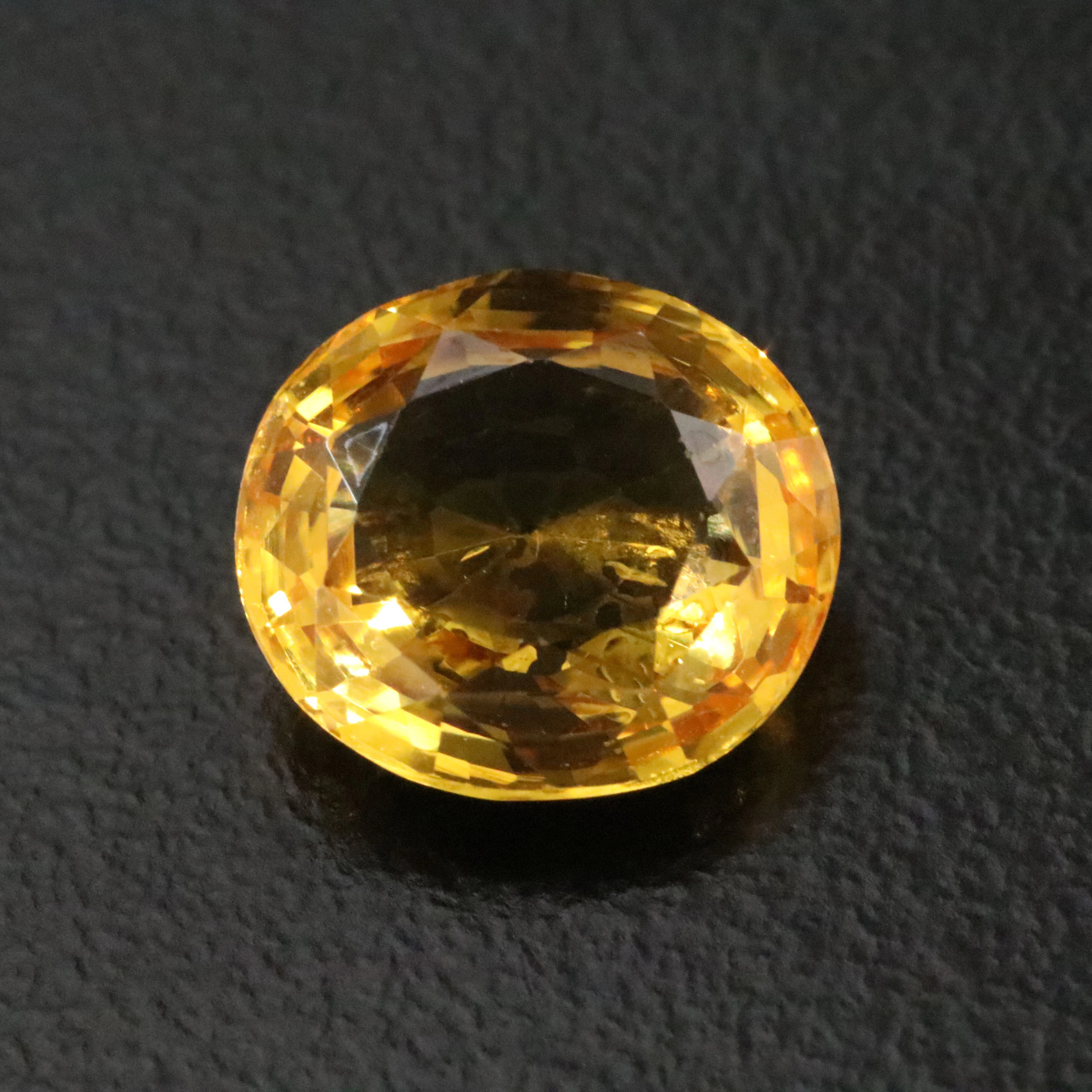 Loose 4.08 CT Lab Grown Yellow Sapphire