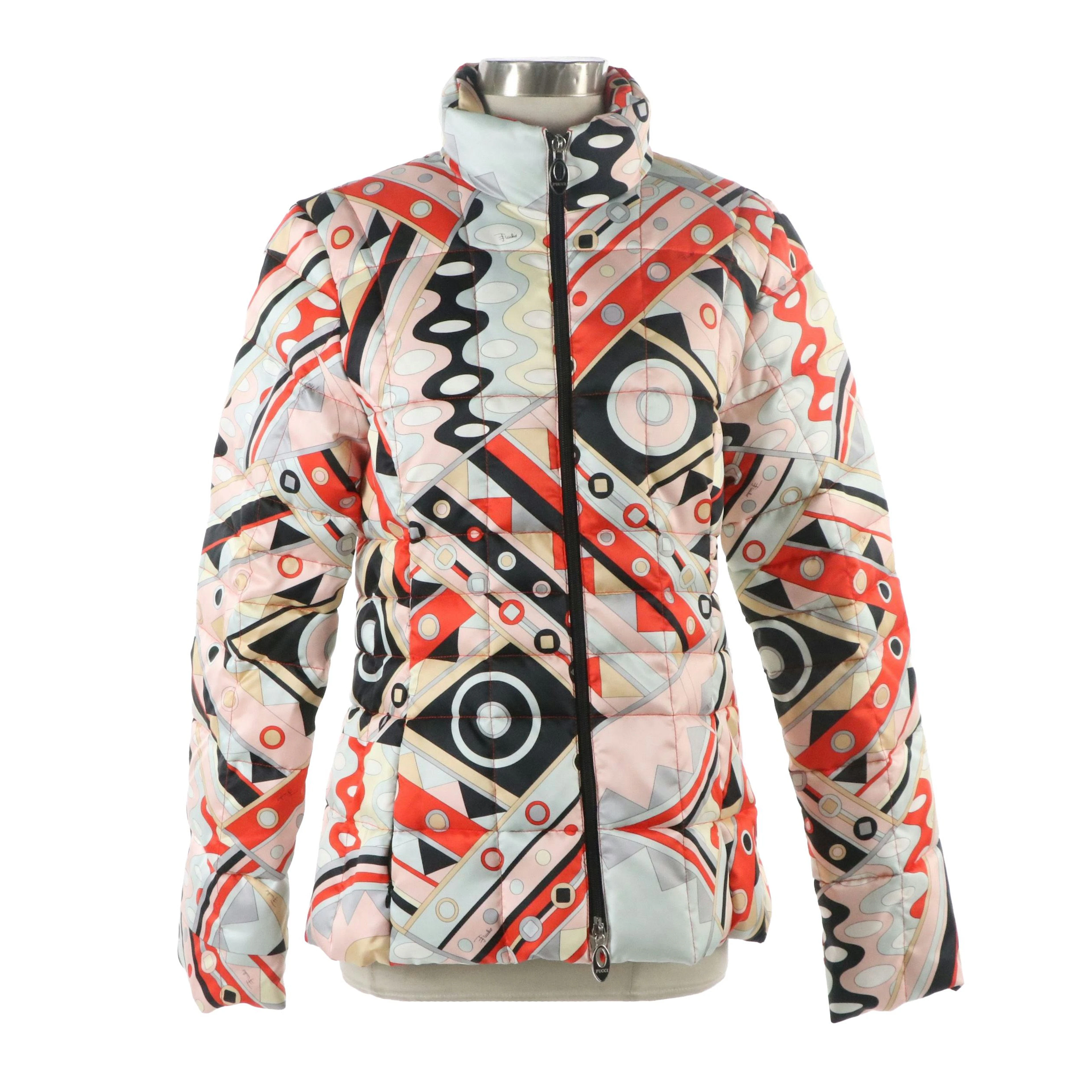 Emilio Pucci Vivara Print Down Filled Puffer Jacket, With Tags