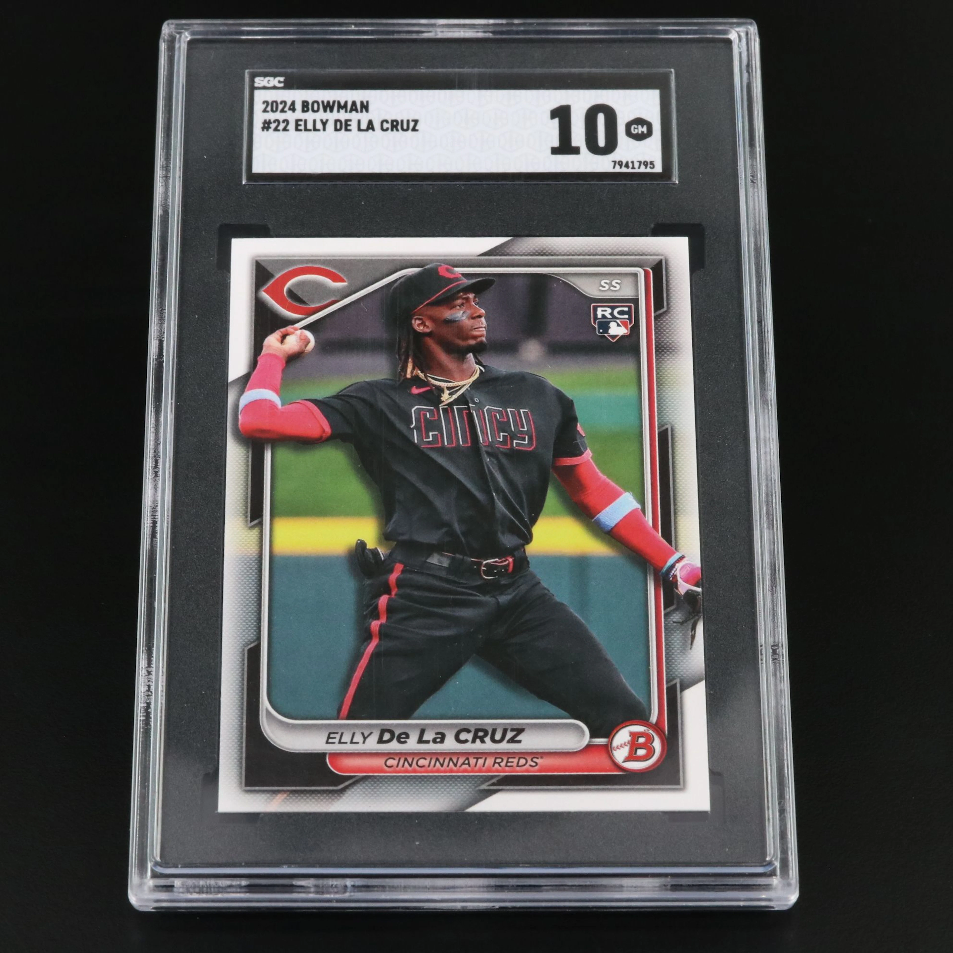 2024 Bowman Elly De La Cruz Cincinnati Reds Rookie Card Graded SGC 10