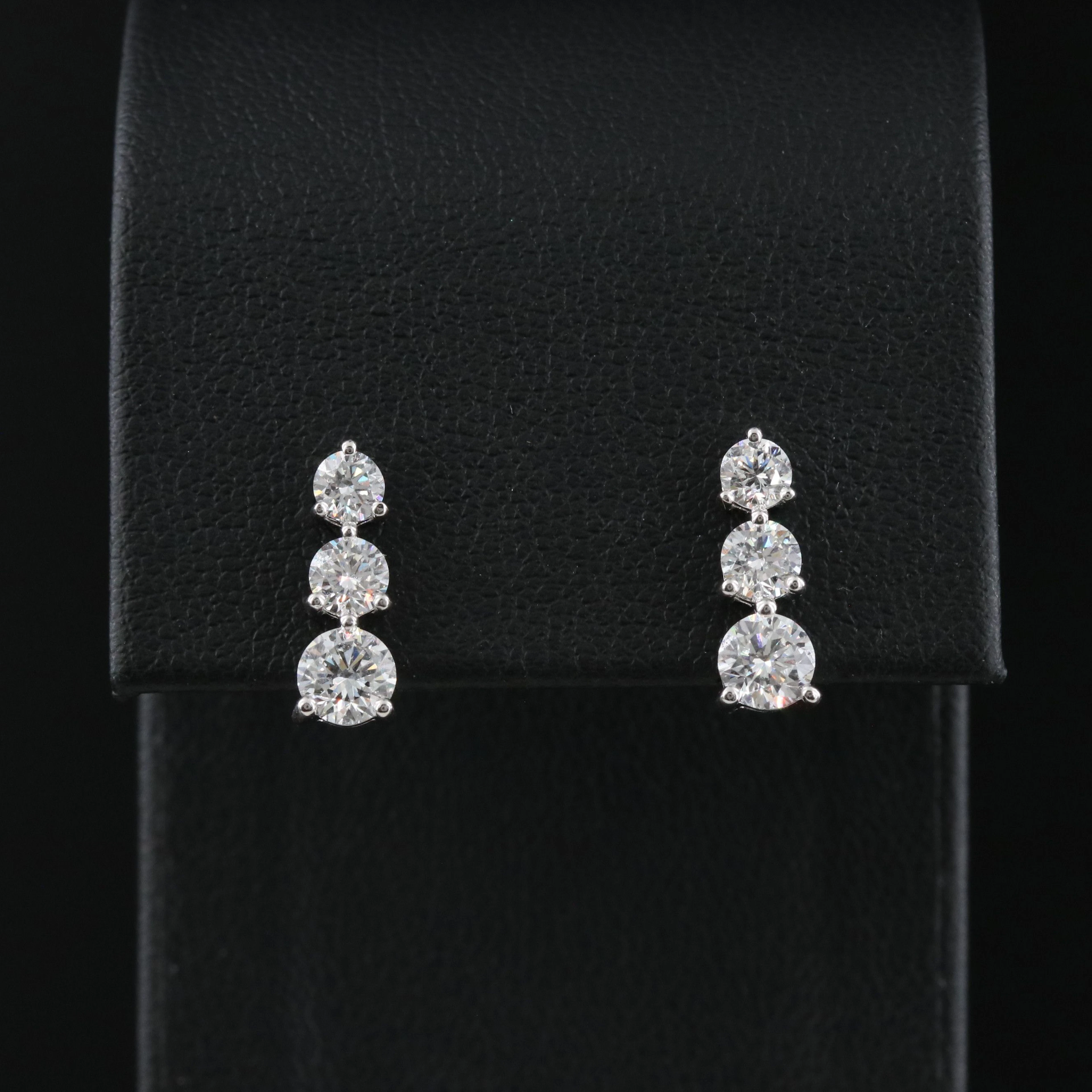 14K 1.47 CTW Lab Grown Diamond Drop Earrings